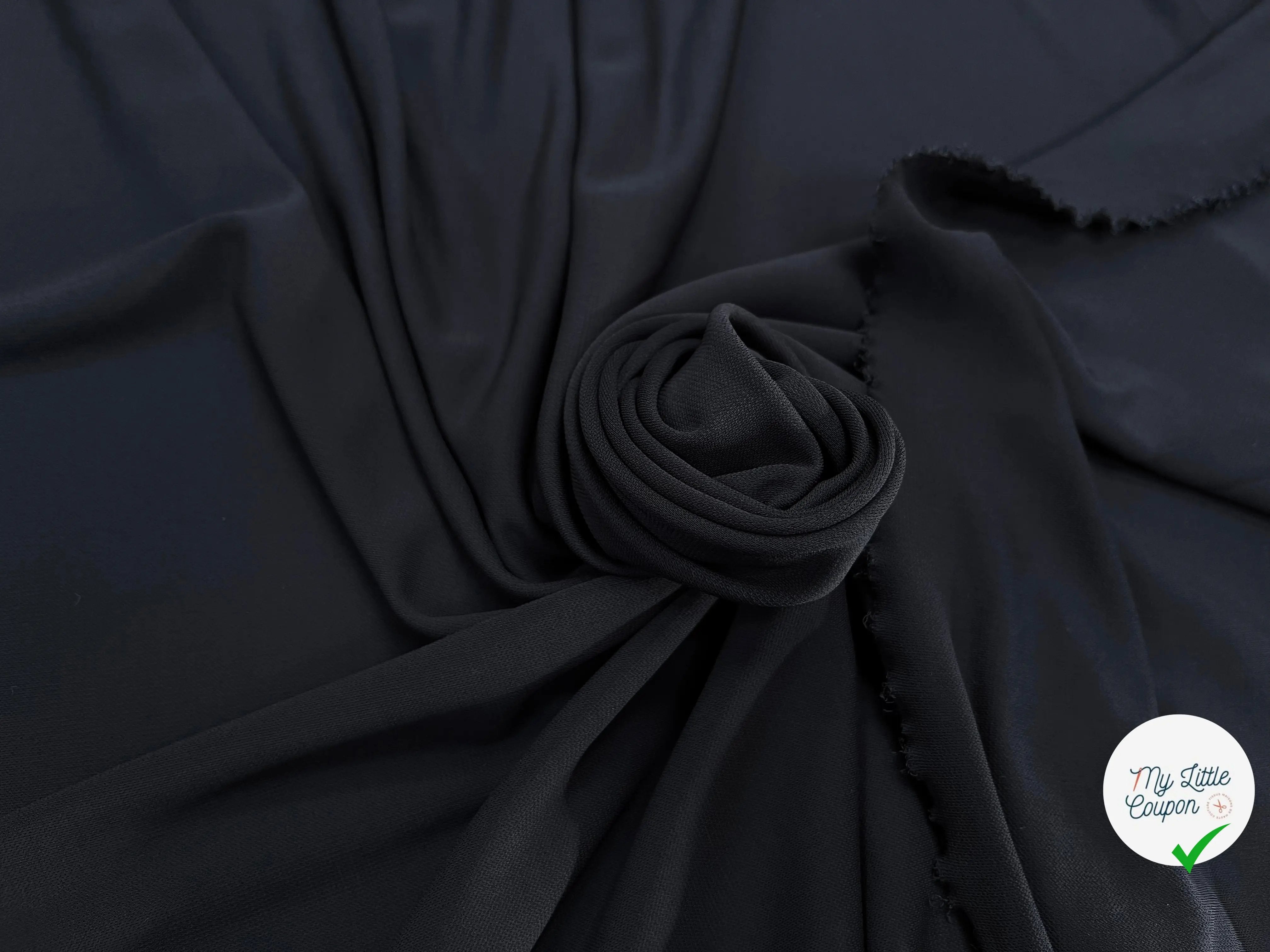 JERSEY ASPECT CRÊPE VISCOSE FROIDE 8% EA STORM BLUE - My Little Coupon