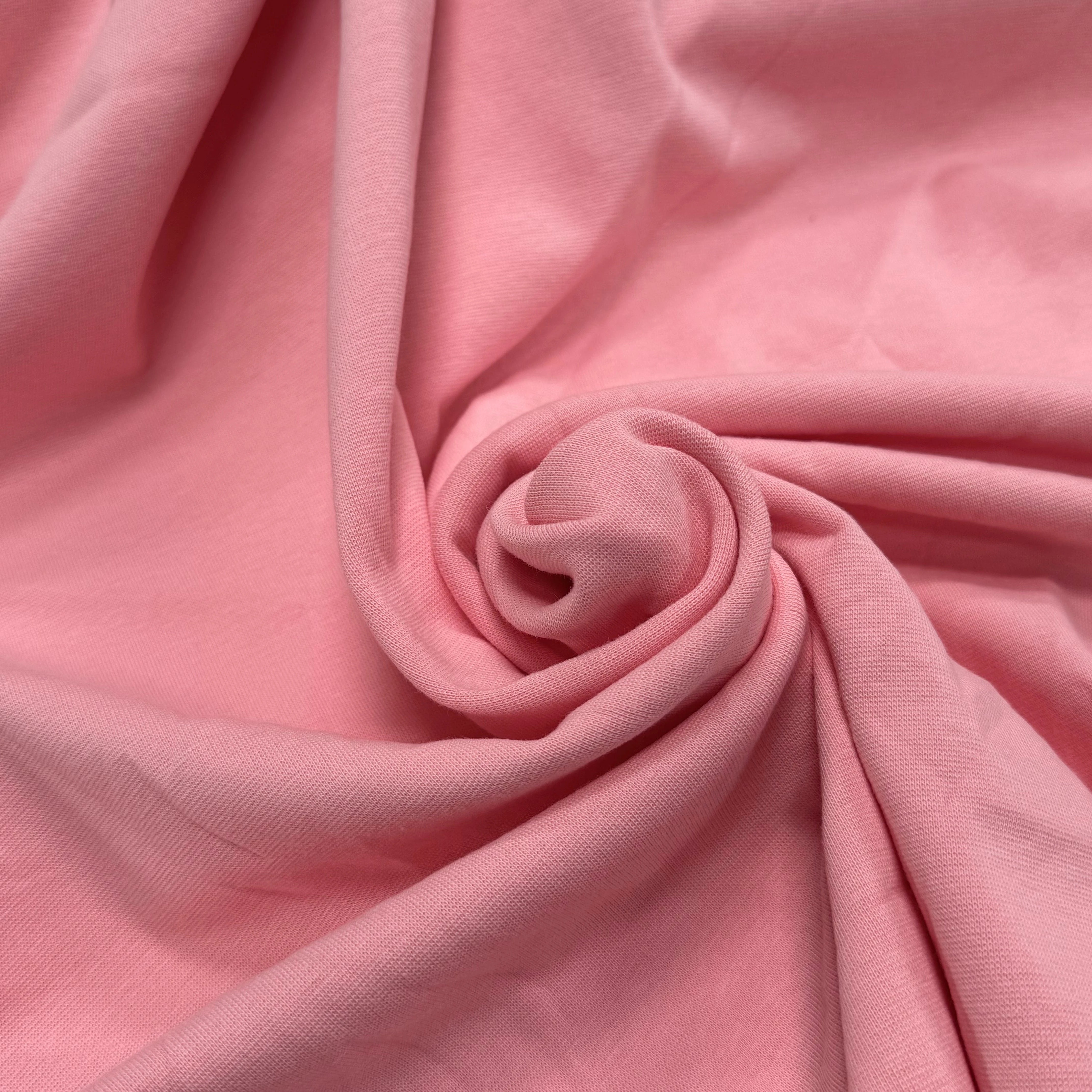 JERSEY COTON 2% ÉLASTHANNE TUBULAIRE 70CM CÔTE 1X1 CORAL GOLD - My Little Coupon