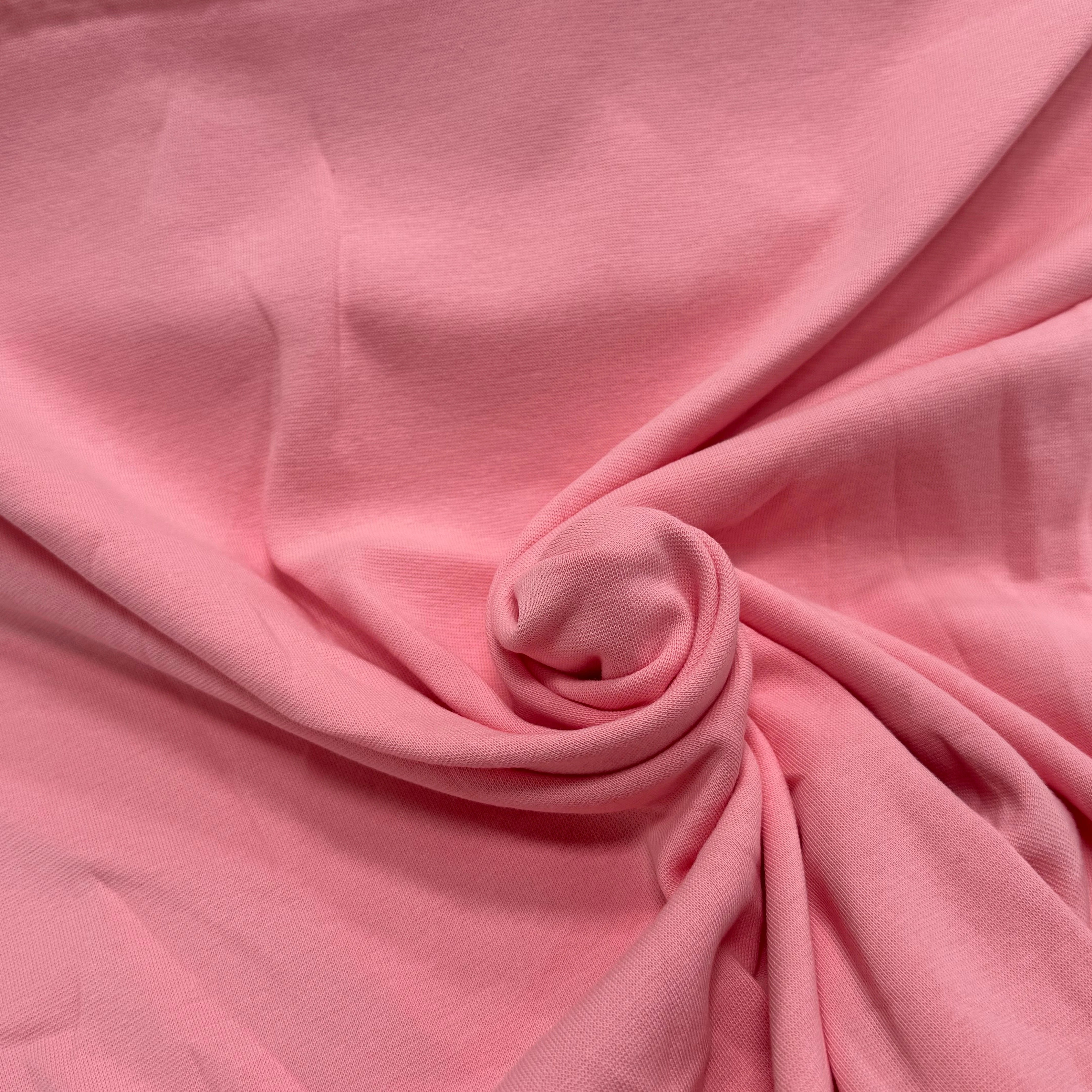 JERSEY COTON 2% ÉLASTHANNE TUBULAIRE 70CM CÔTE 1X1 CORAL GOLD - My Little Coupon