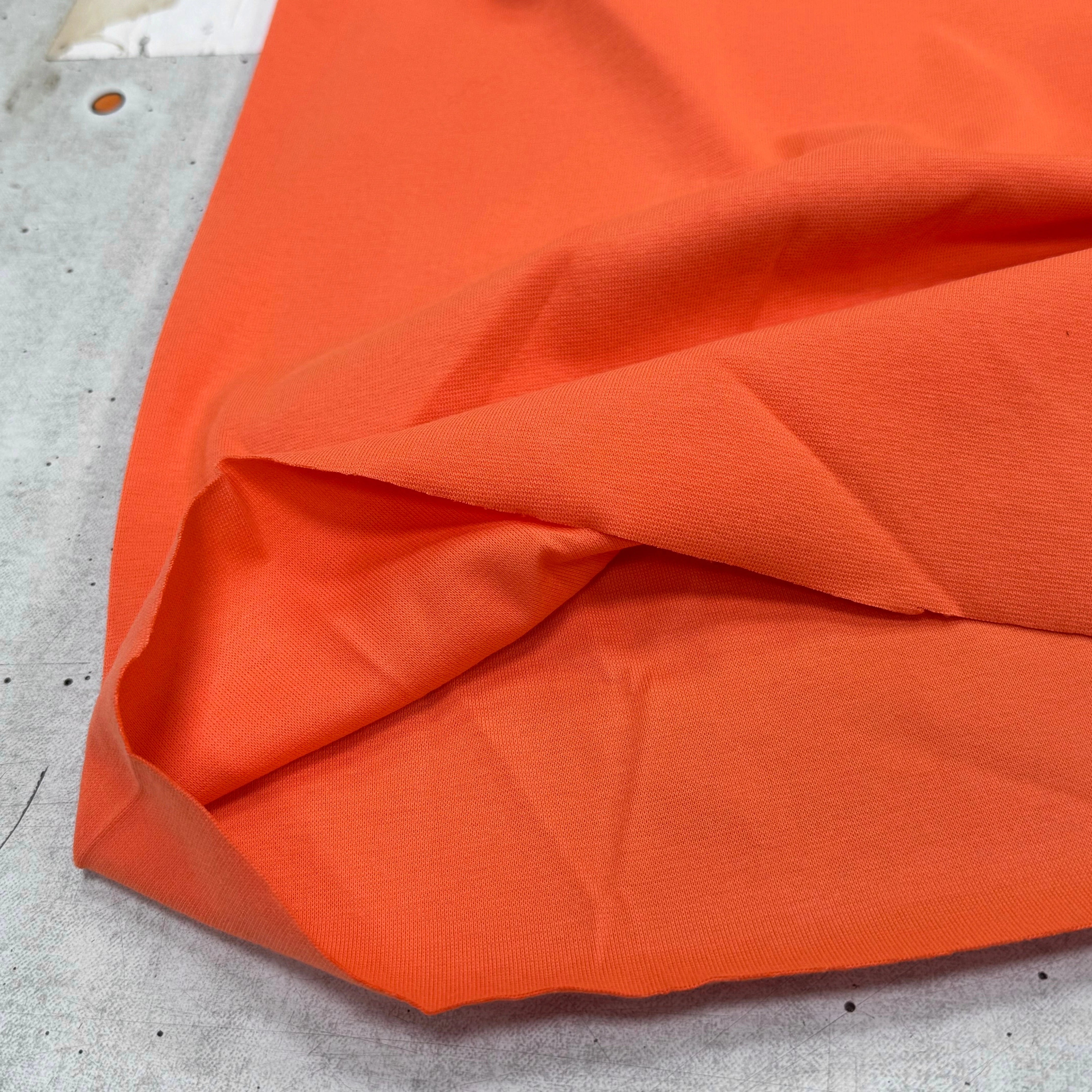 JERSEY COTON 2% ÉLASTHANNE TUBULAIRE 70CM CÔTE 1X1 CORAL ROSE - My Little Coupon