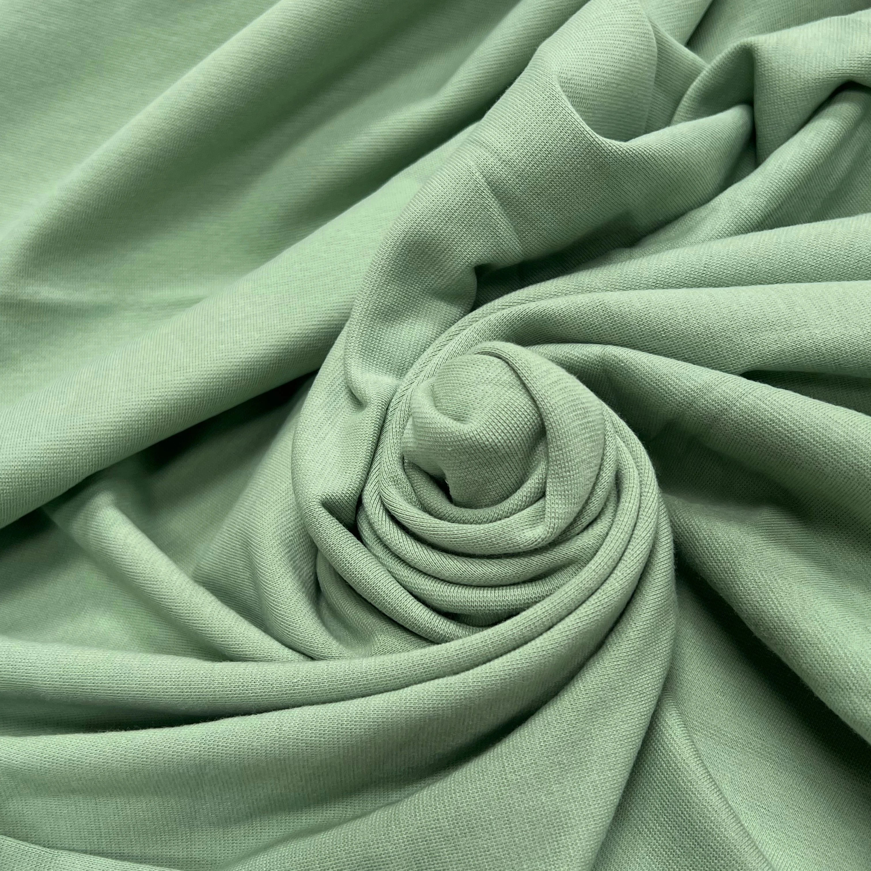JERSEY COTON 2% ÉLASTHANNE TUBULAIRE 70CM CÔTE 1X1 DARK FAIR GREEN - My Little Coupon