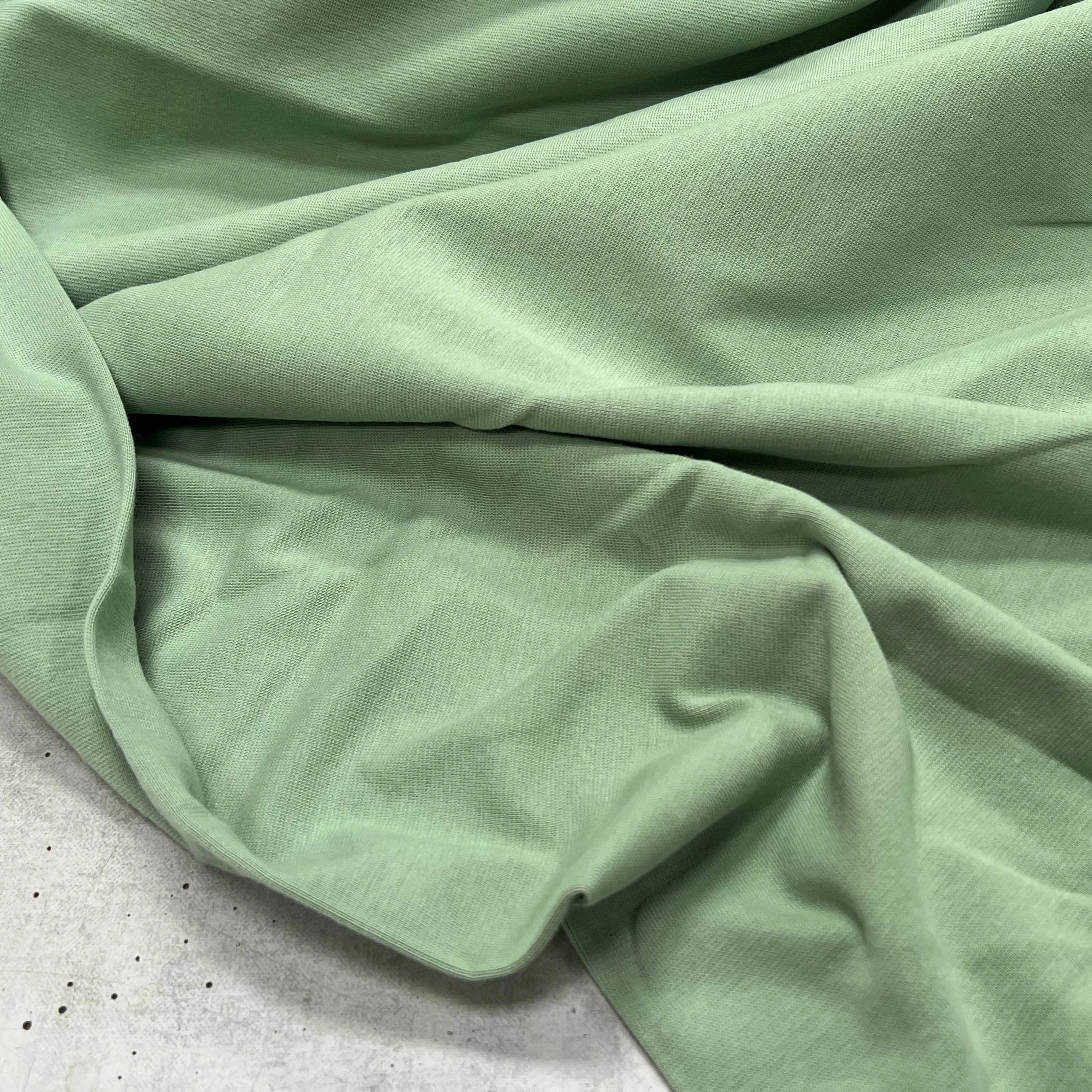 JERSEY COTON 2% ÉLASTHANNE TUBULAIRE 70CM CÔTE 1X1 DARK FAIR GREEN - My Little Coupon