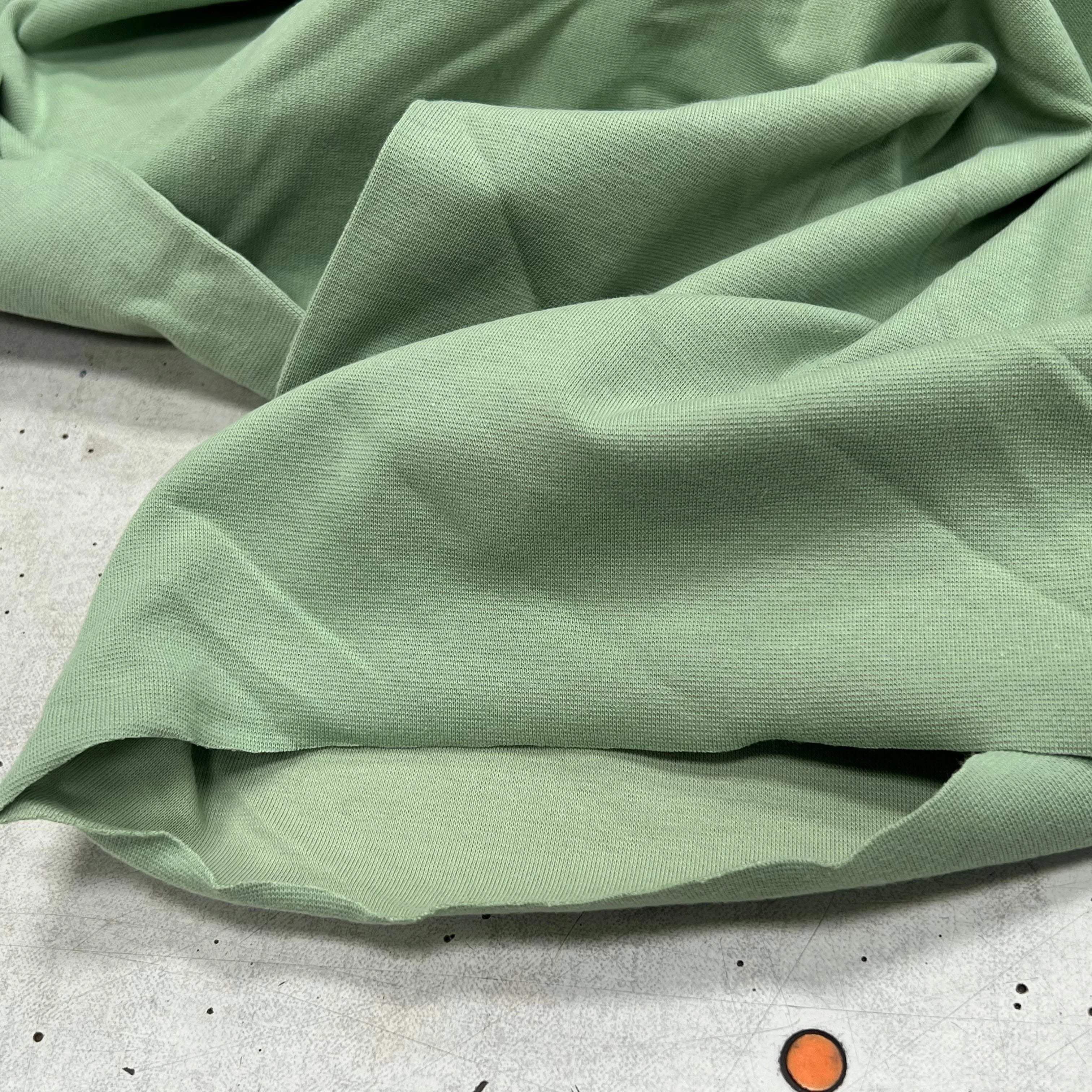 JERSEY COTON 2% ÉLASTHANNE TUBULAIRE 70CM CÔTE 1X1 DARK FAIR GREEN - My Little Coupon