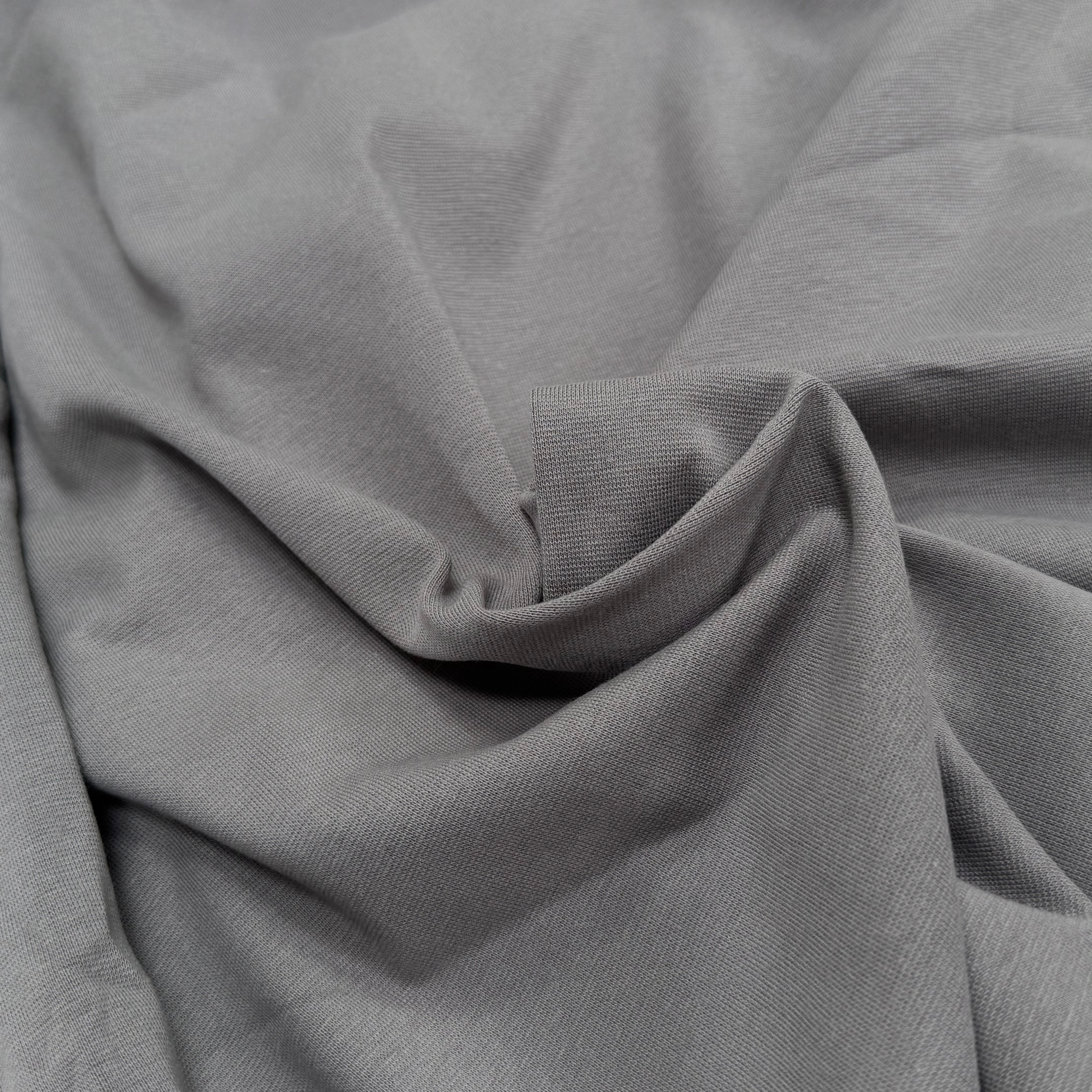 JERSEY COTON 2% ÉLASTHANNE TUBULAIRE 70CM CÔTE 1X1 DECEMBER SKY - My Little Coupon