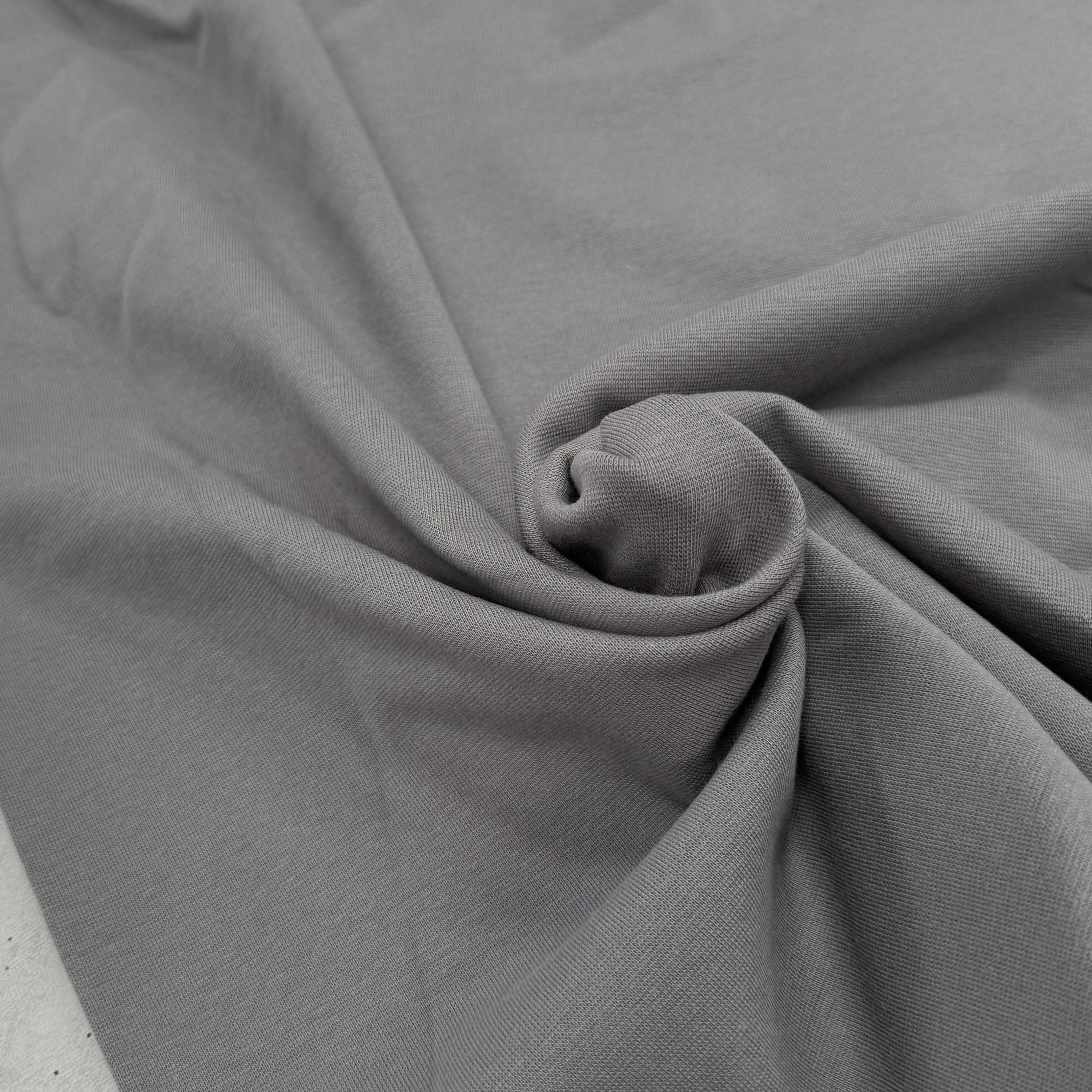 JERSEY COTON 2% ÉLASTHANNE TUBULAIRE 70CM CÔTE 1X1 DECEMBER SKY - My Little Coupon