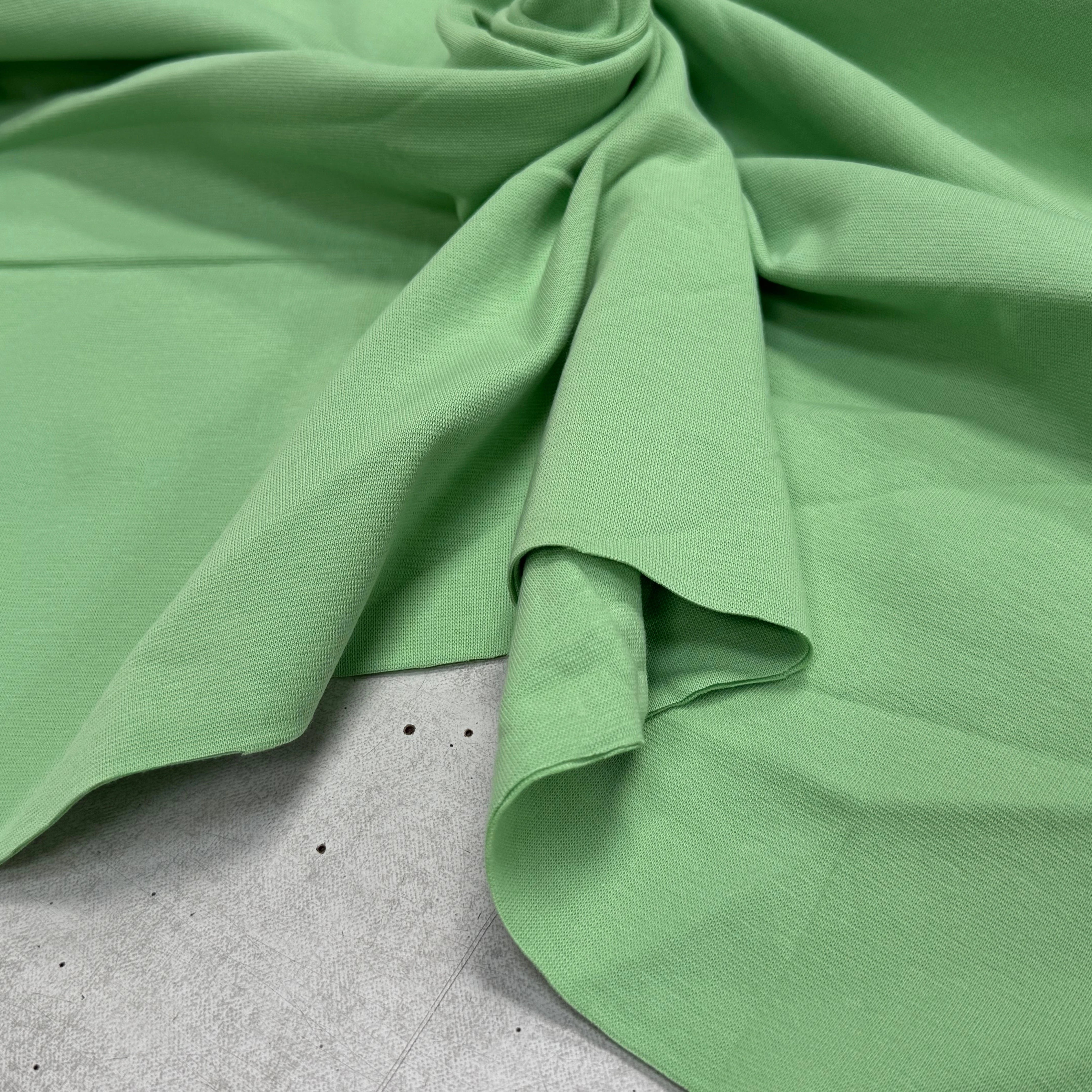 JERSEY COTON 2% ÉLASTHANNE TUBULAIRE 70CM CÔTE 1X1 GREENGAGE - My Little Coupon