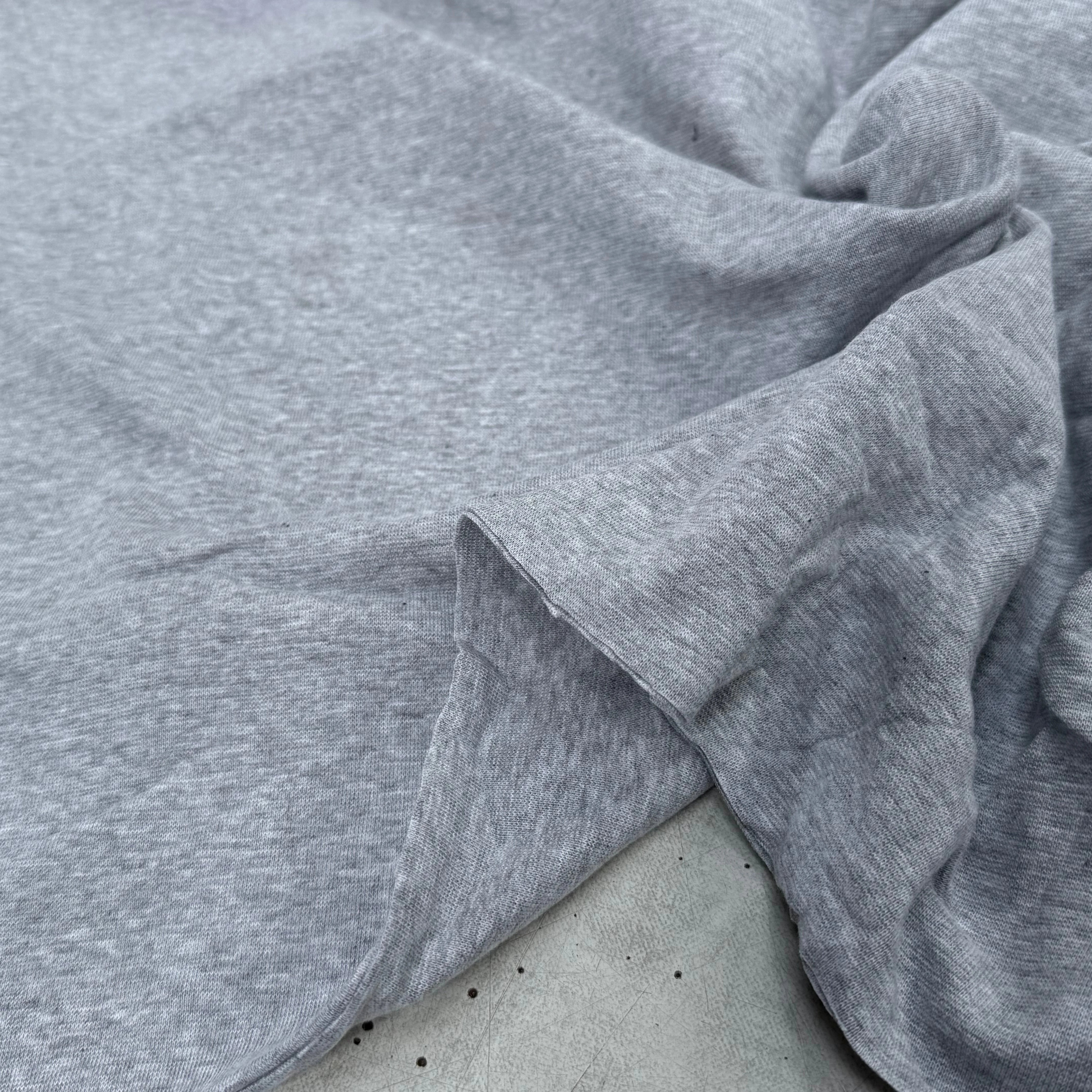 JERSEY COTON 2% ÉLASTHANNE TUBULAIRE 70CM CÔTE 1X1 GRIS CHINÉ CLAIR - My Little Coupon