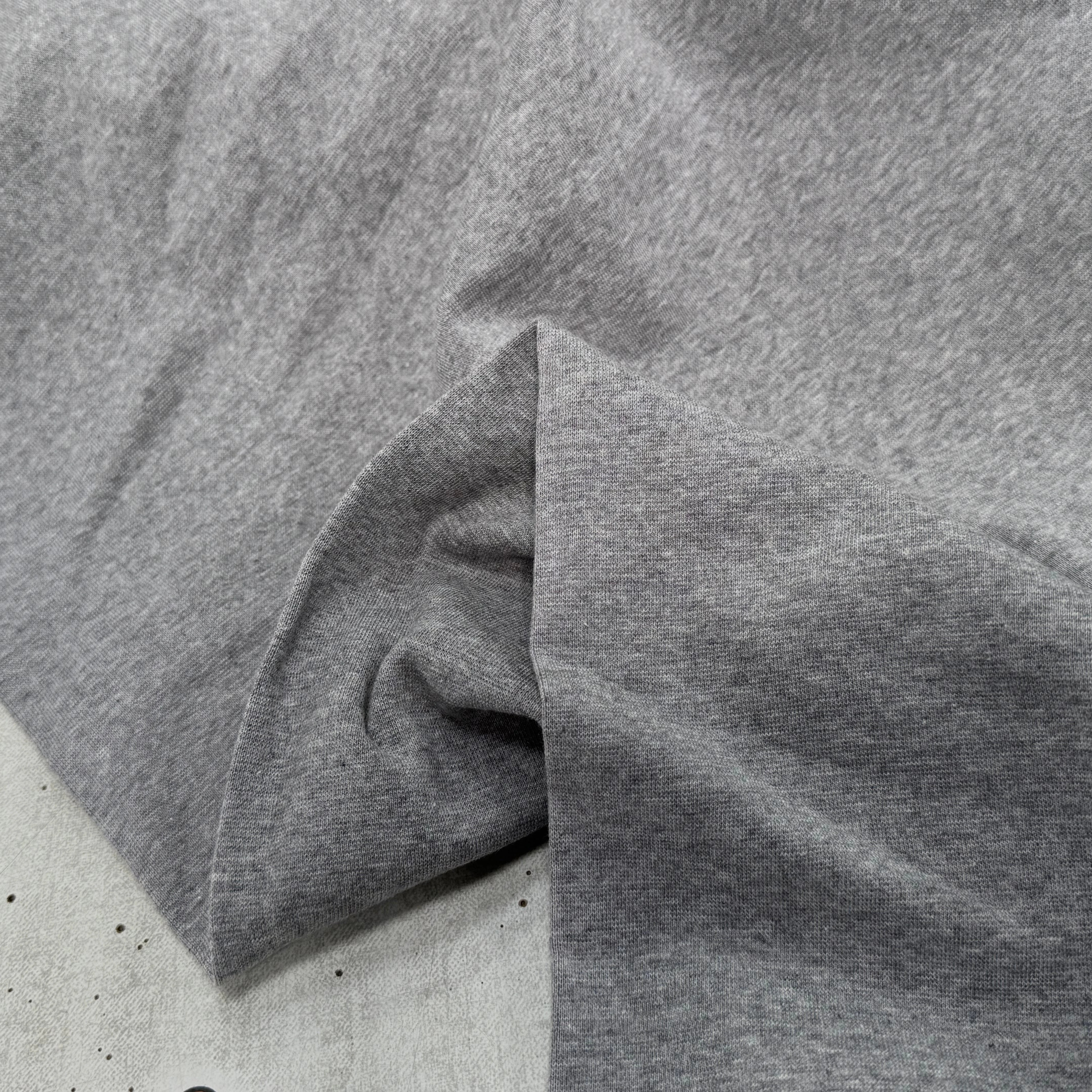 JERSEY COTON 2% ÉLASTHANNE TUBULAIRE 70CM CÔTE 1X1 LIGHT HEATHER GREY - My Little Coupon
