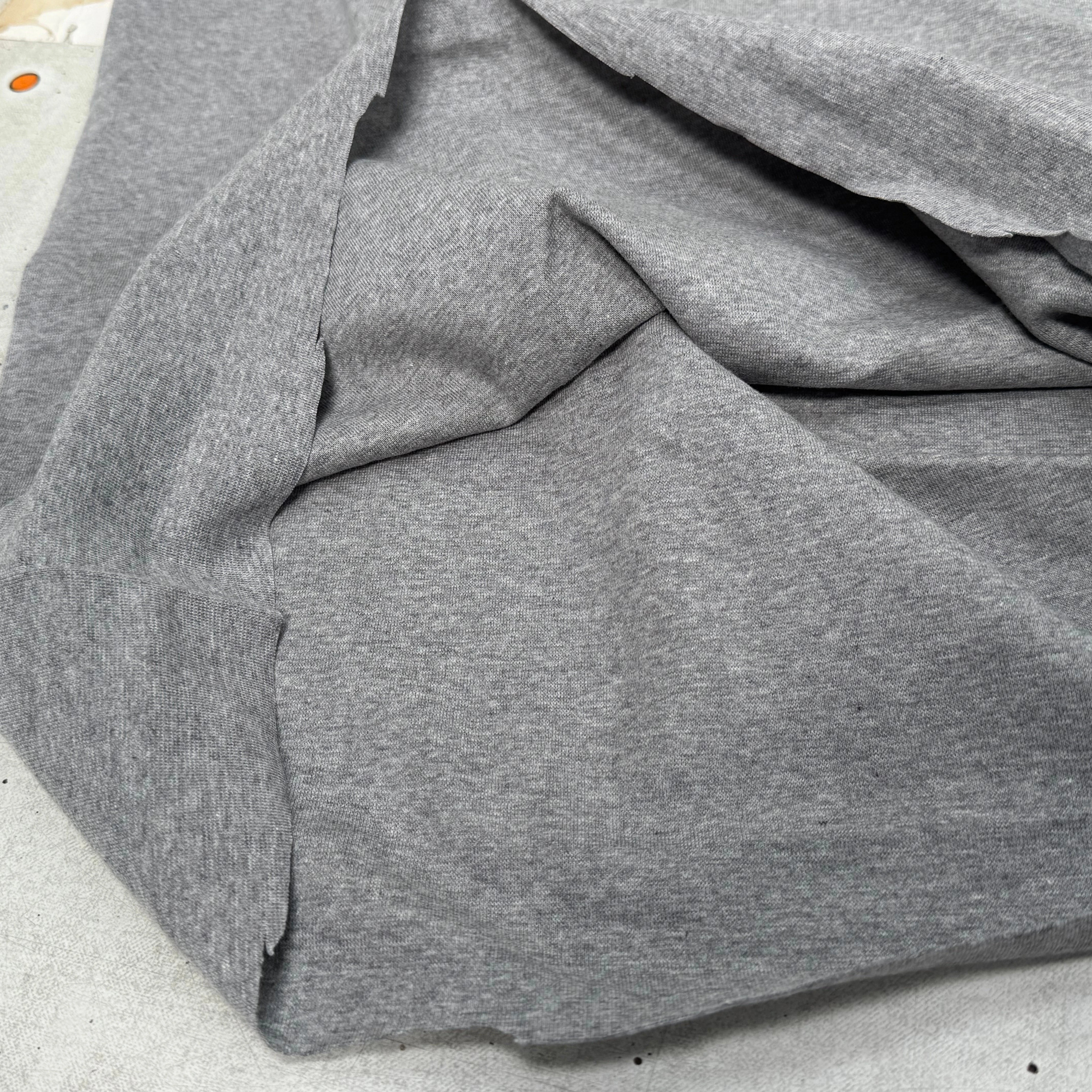 JERSEY COTON 2% ÉLASTHANNE TUBULAIRE 70CM CÔTE 1X1 LIGHT HEATHER GREY - My Little Coupon