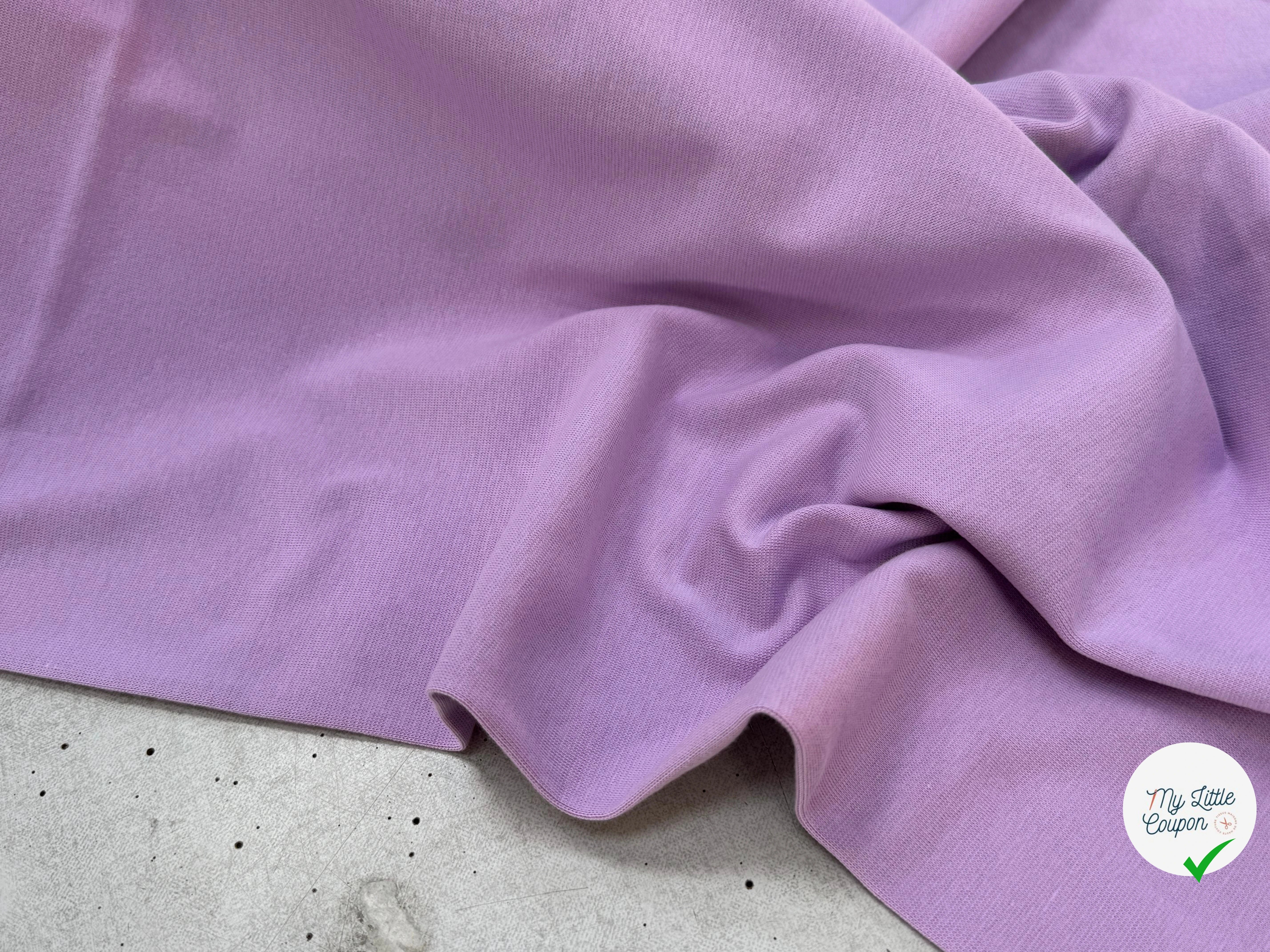 JERSEY COTON 2% ÉLASTHANNE TUBULAIRE 70CM CÔTE 1X1 LUPINE - My Little Coupon