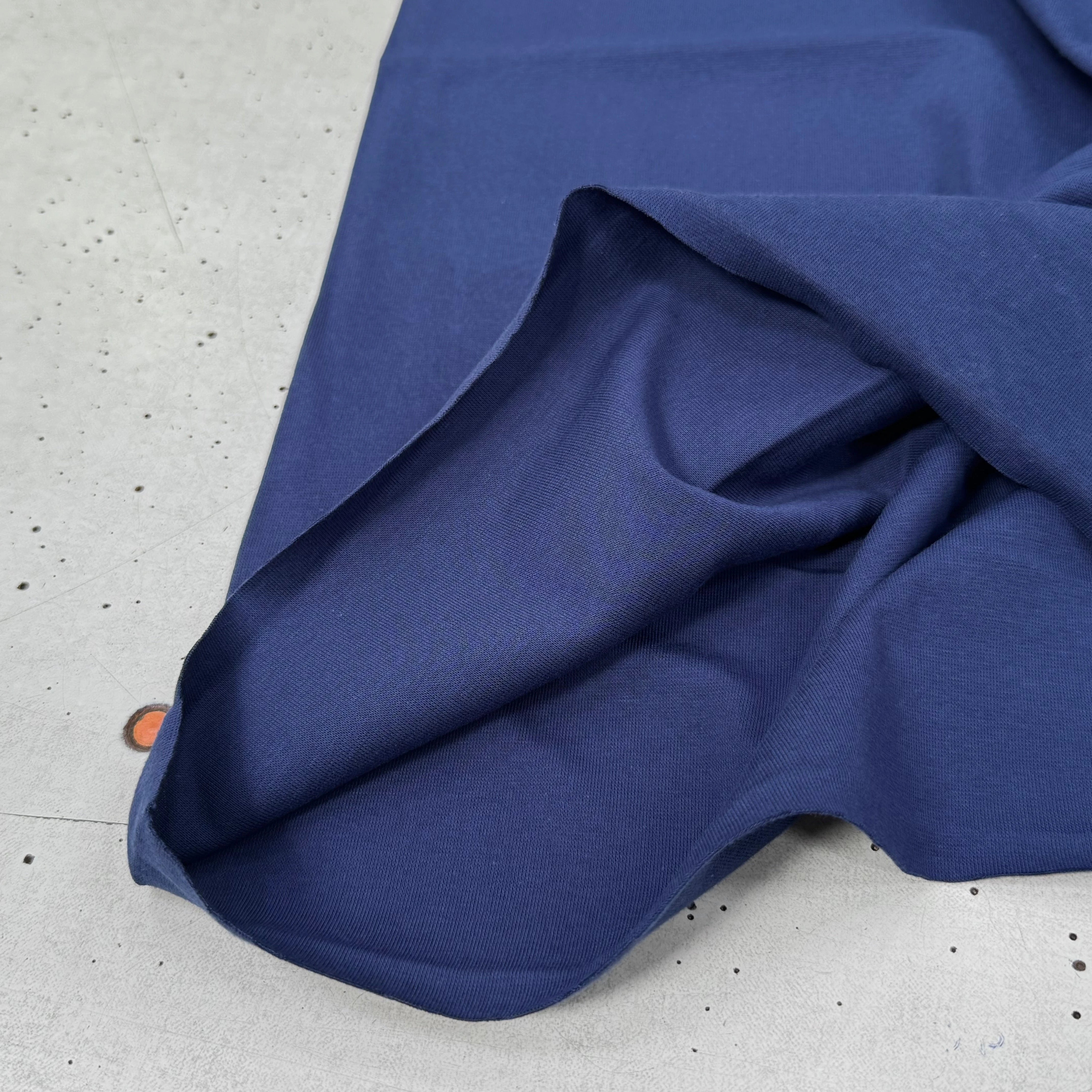 JERSEY COTON 2% ÉLASTHANNE TUBULAIRE 70CM CÔTE 1X1 MEDIEVAL BLUE - My Little Coupon