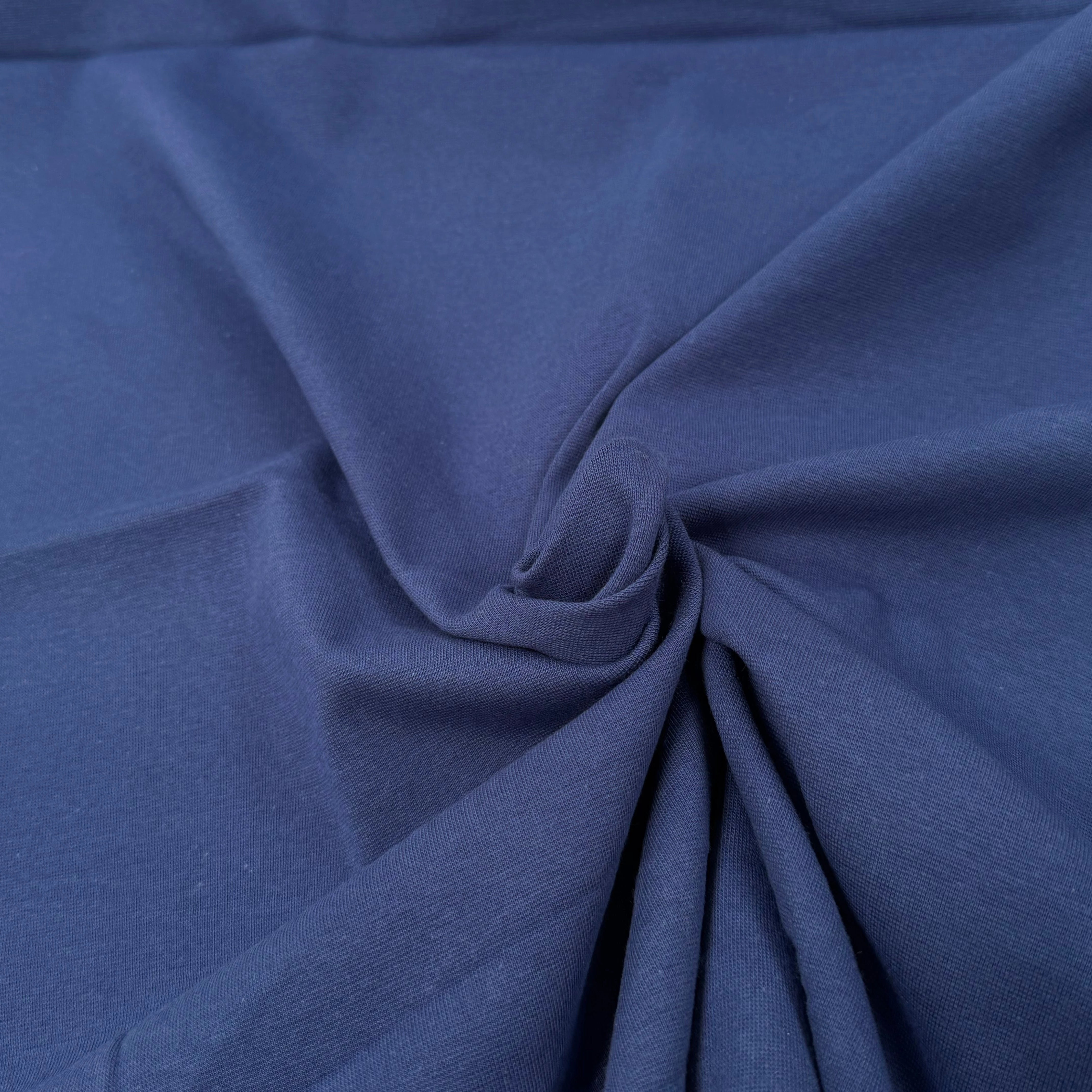 JERSEY COTON 2% ÉLASTHANNE TUBULAIRE 70CM CÔTE 1X1 MEDIEVAL BLUE - My Little Coupon
