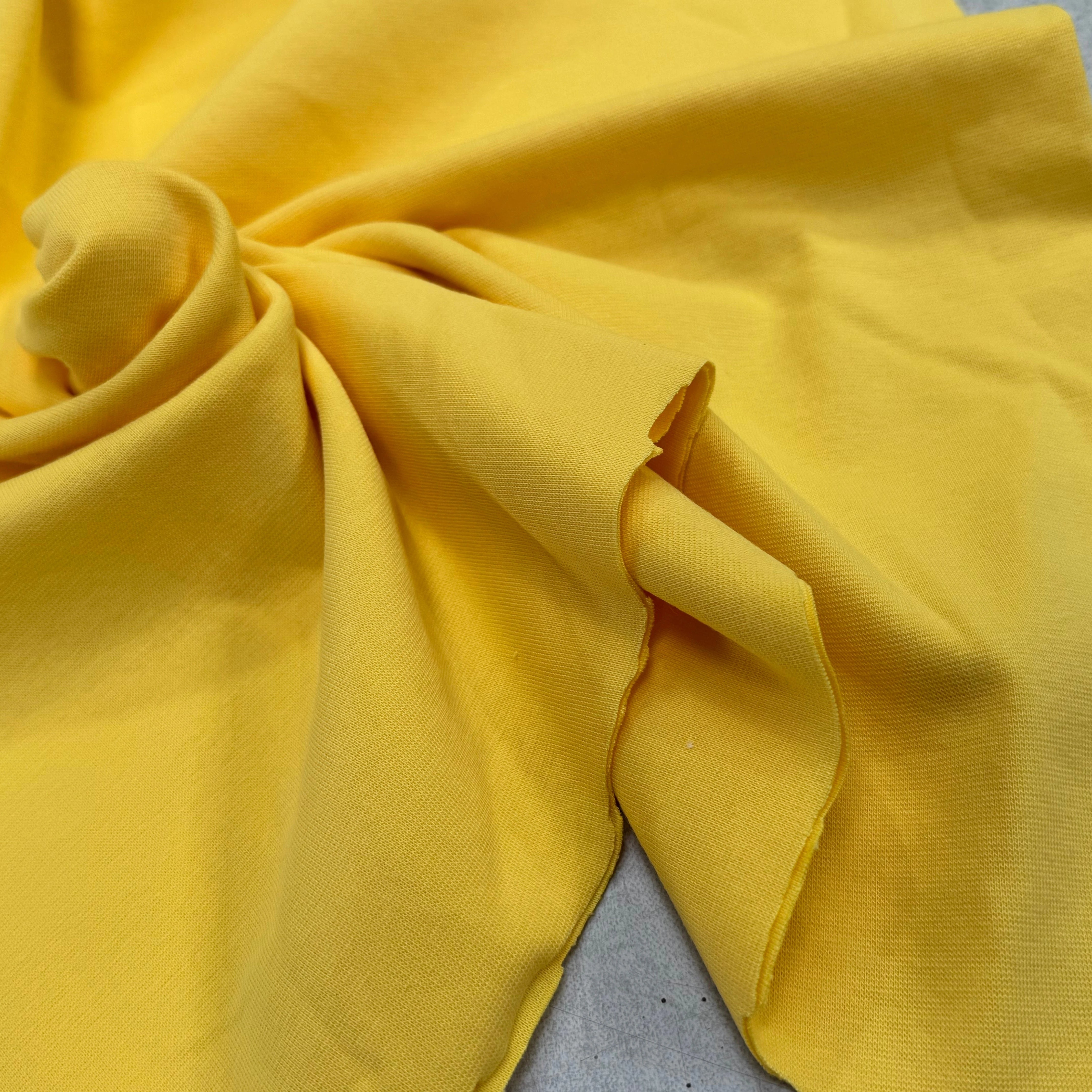 JERSEY COTON 2% ÉLASTHANNE TUBULAIRE 70CM CÔTE 1X1 MINION YELLOW - My Little Coupon