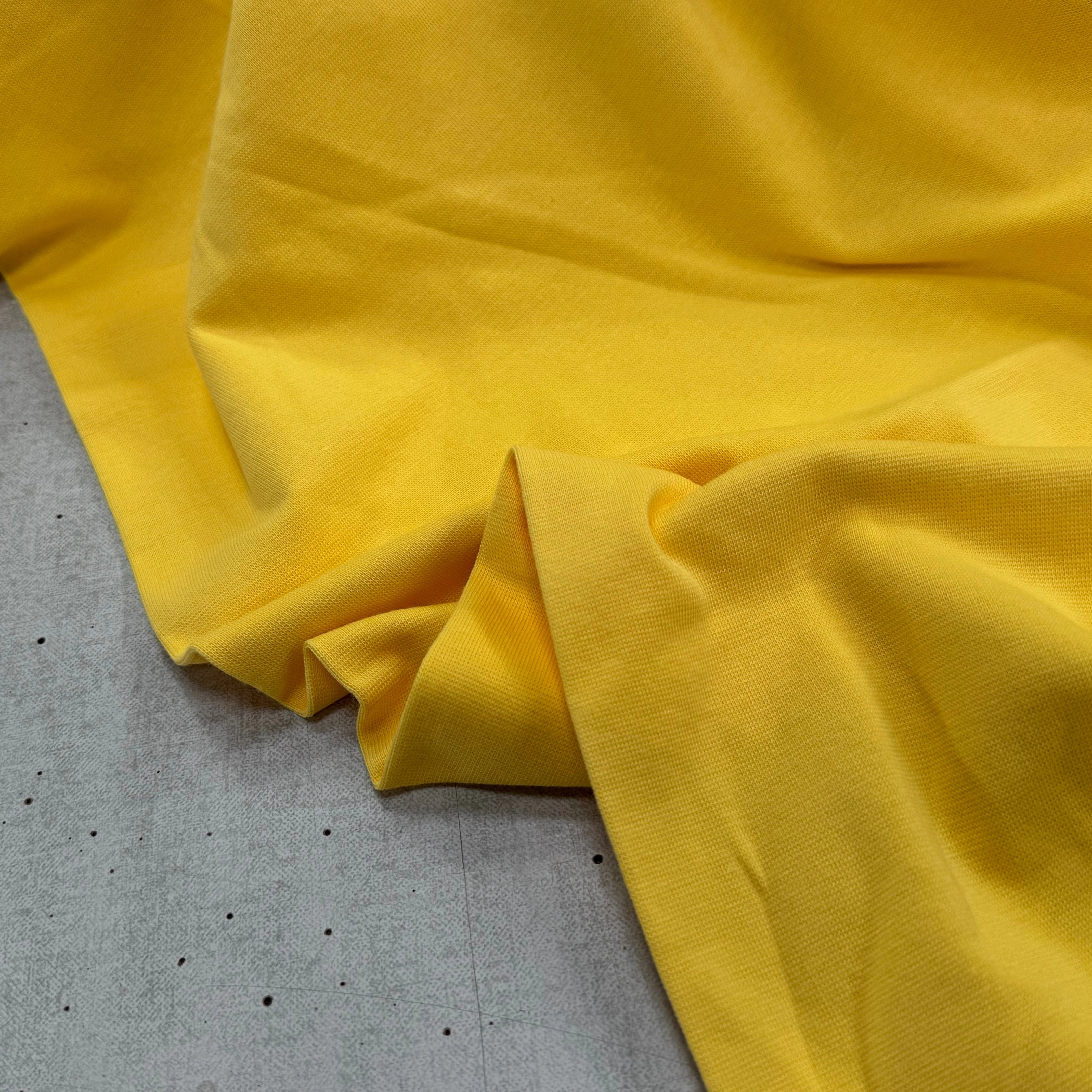 JERSEY COTON 2% ÉLASTHANNE TUBULAIRE 70CM CÔTE 1X1 MINION YELLOW - My Little Coupon