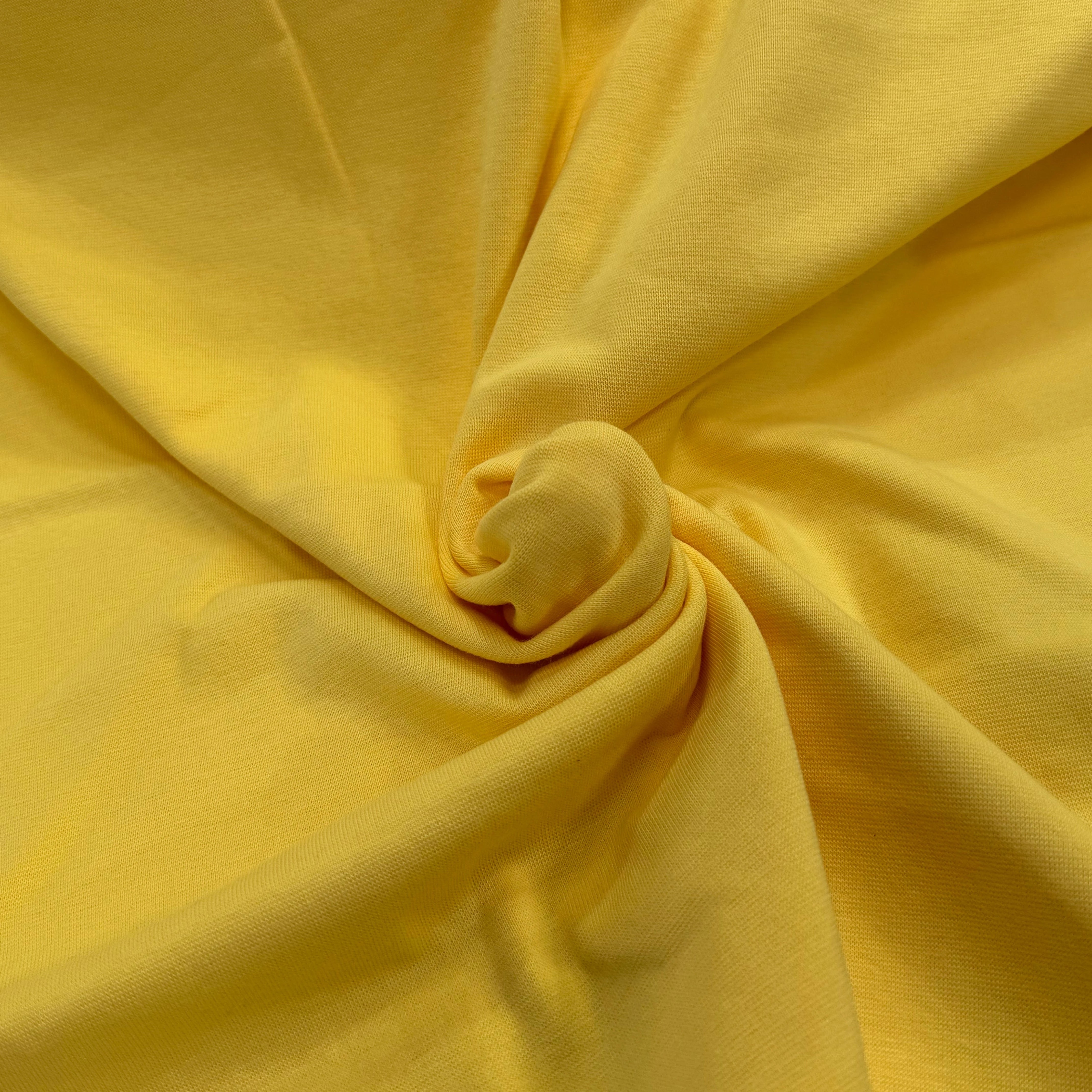 JERSEY COTON 2% ÉLASTHANNE TUBULAIRE 70CM CÔTE 1X1 MINION YELLOW - My Little Coupon