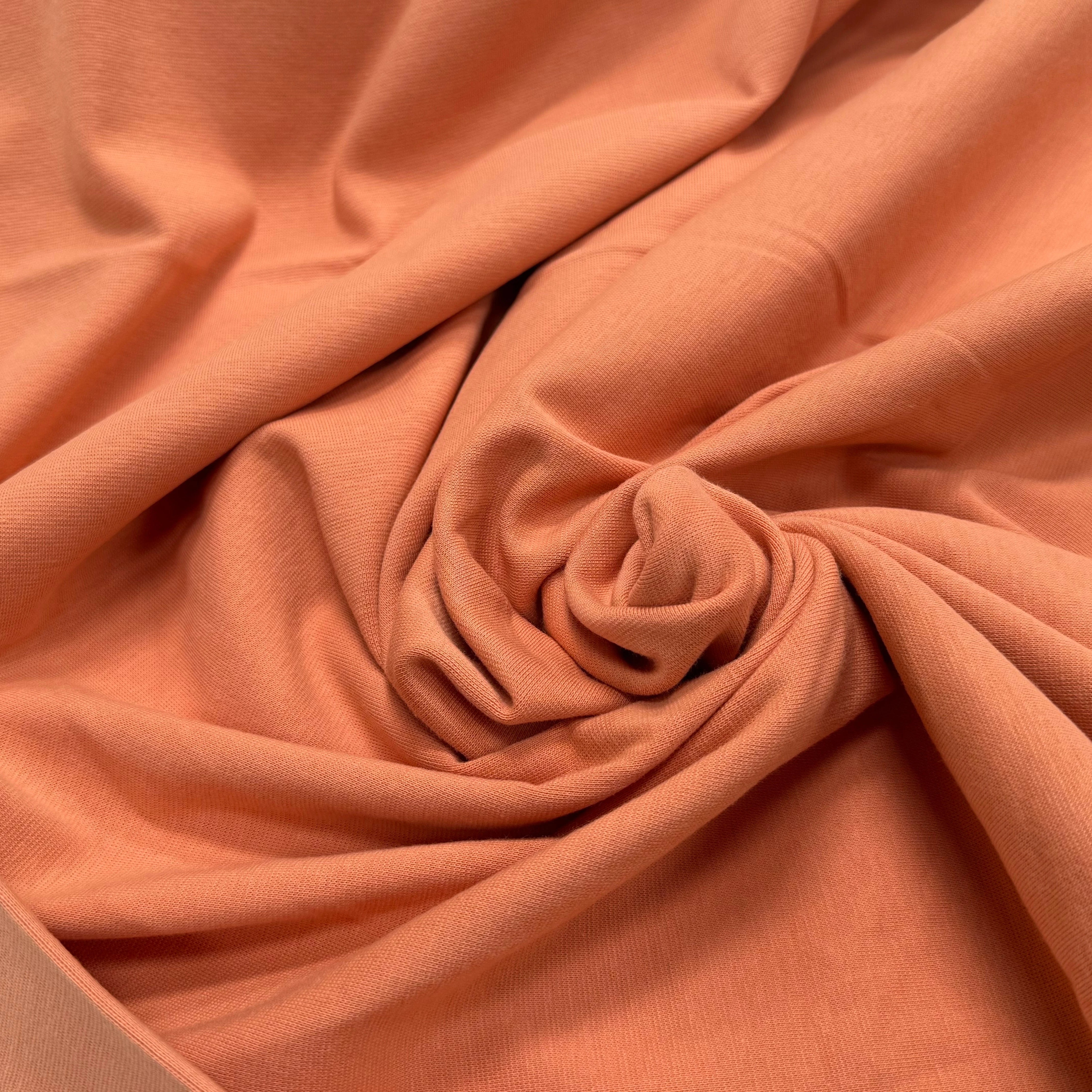 JERSEY COTON 2% ÉLASTHANNE TUBULAIRE 70CM CÔTE 1X1 PINK ICING - My Little Coupon
