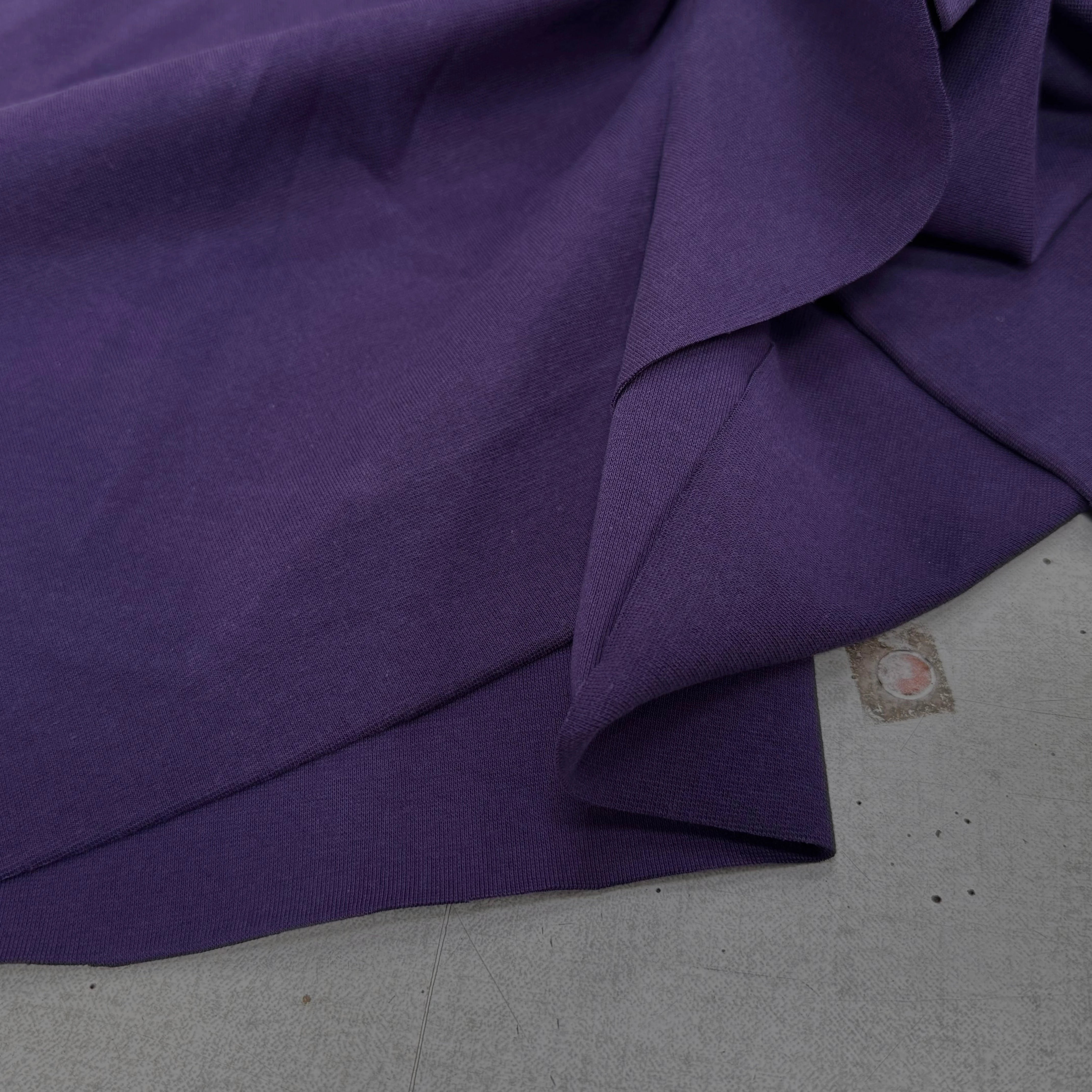 JERSEY COTON 2% ÉLASTHANNE TUBULAIRE 70CM CÔTE 1X1 PURPLE VELVET - My Little Coupon