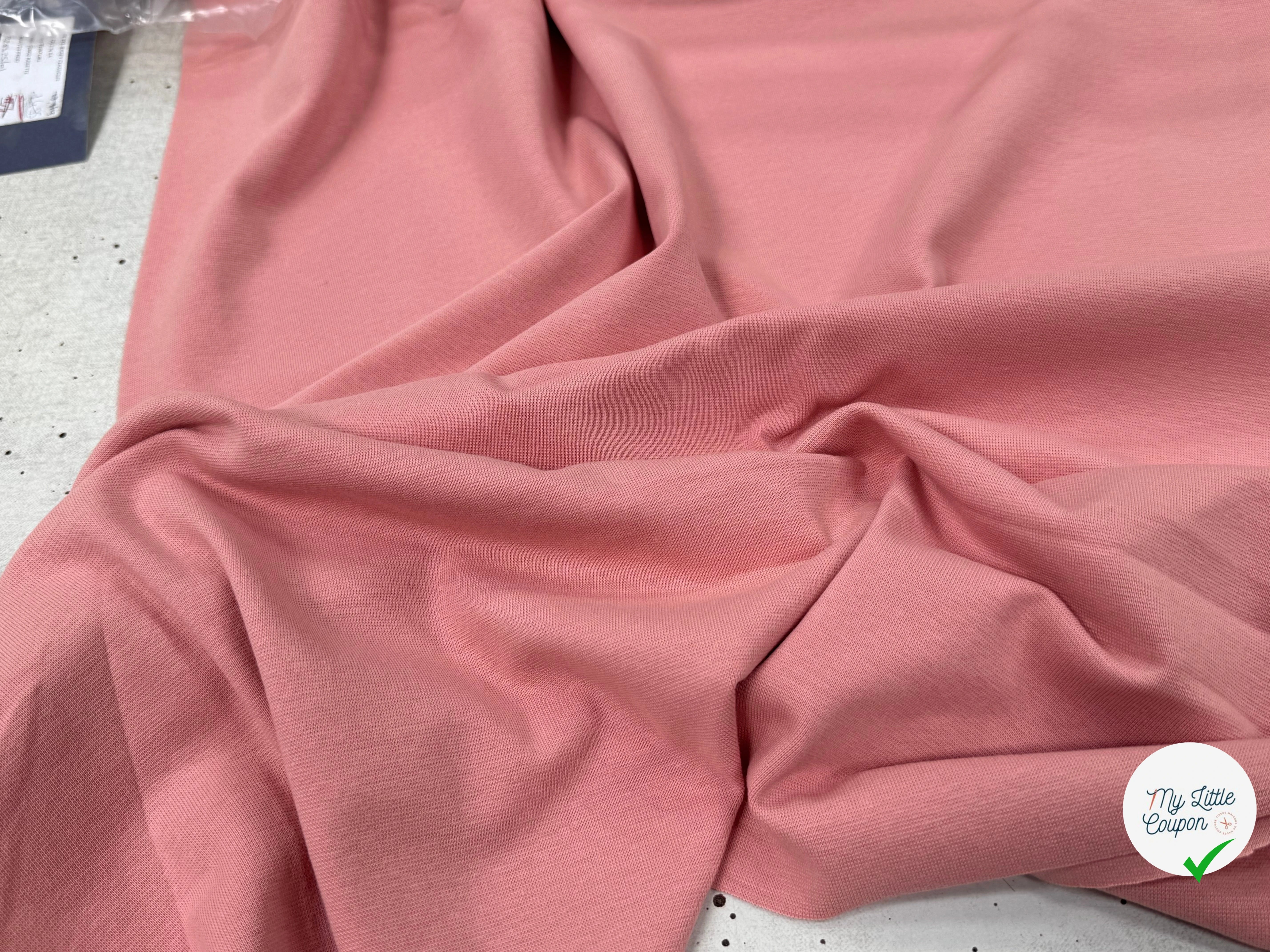 JERSEY COTON 2% ÉLASTHANNE TUBULAIRE 70CM CÔTE 1X1 ROSETTE - My Little Coupon