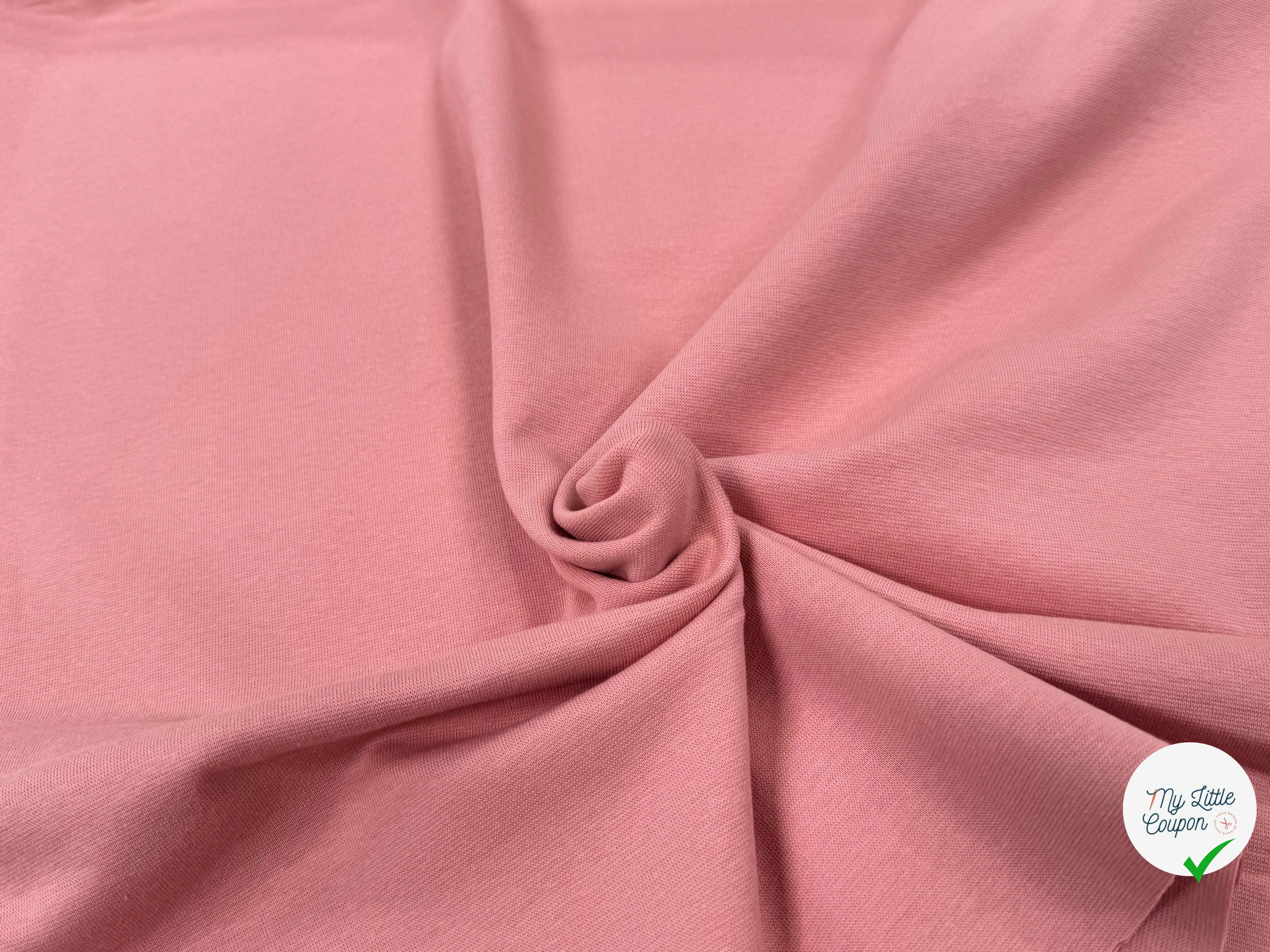 JERSEY COTON 2% ÉLASTHANNE TUBULAIRE 70CM CÔTE 1X1 ROSETTE - My Little Coupon