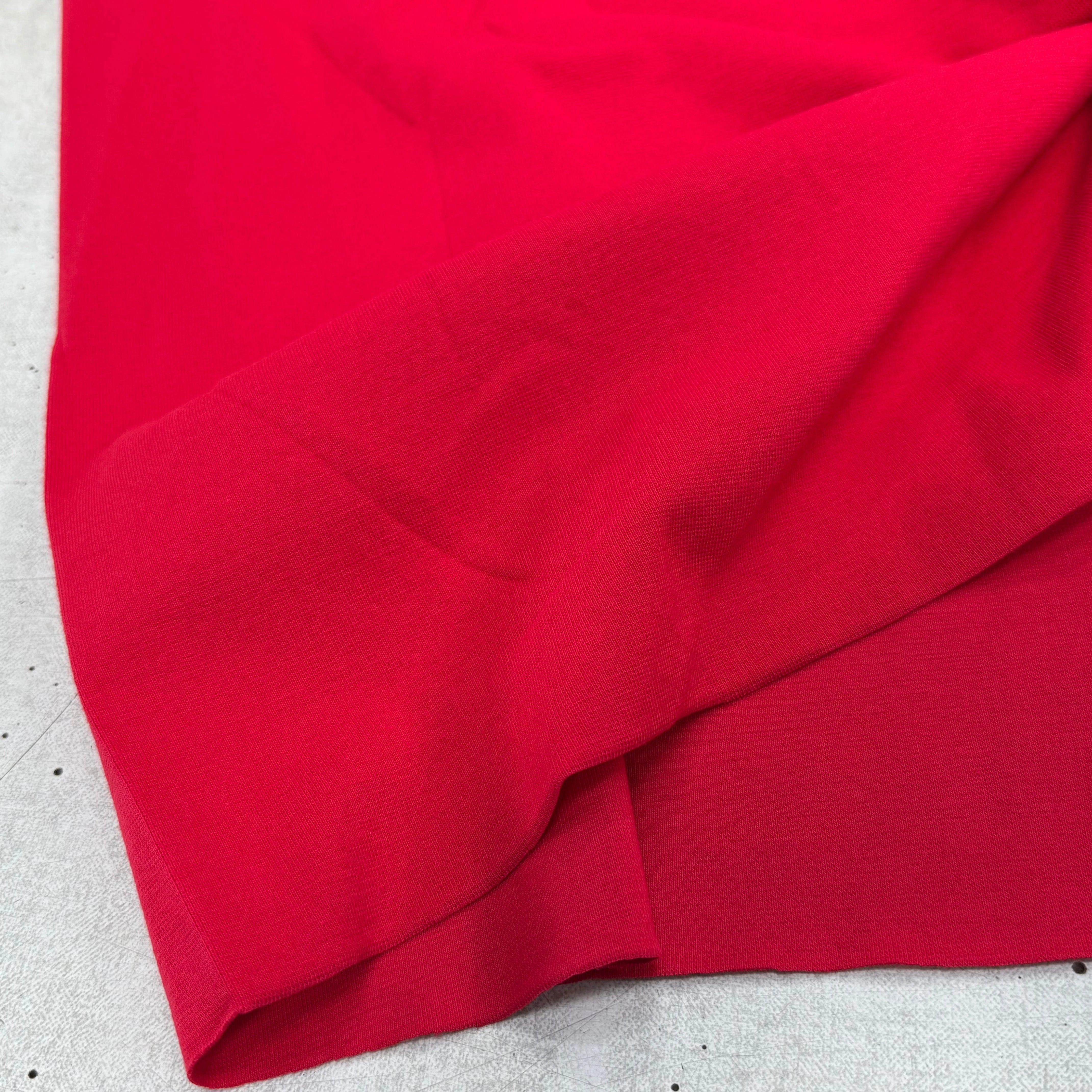 JERSEY COTON 2% ÉLASTHANNE TUBULAIRE 70CM CÔTE 1X1 ROUGE CAMUSET - My Little Coupon