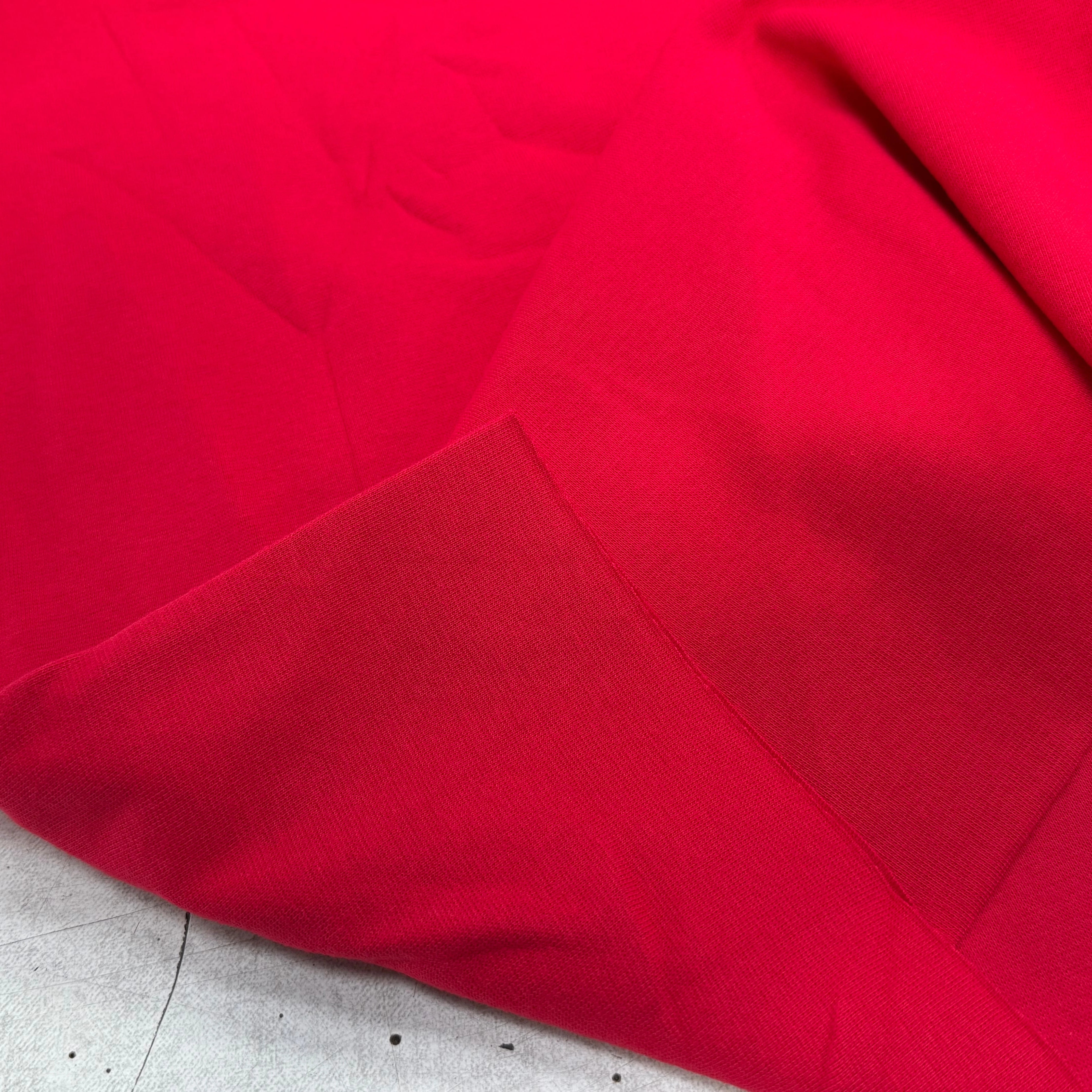 JERSEY COTON 2% ÉLASTHANNE TUBULAIRE 70CM CÔTE 1X1 ROUGE CAMUSET - My Little Coupon
