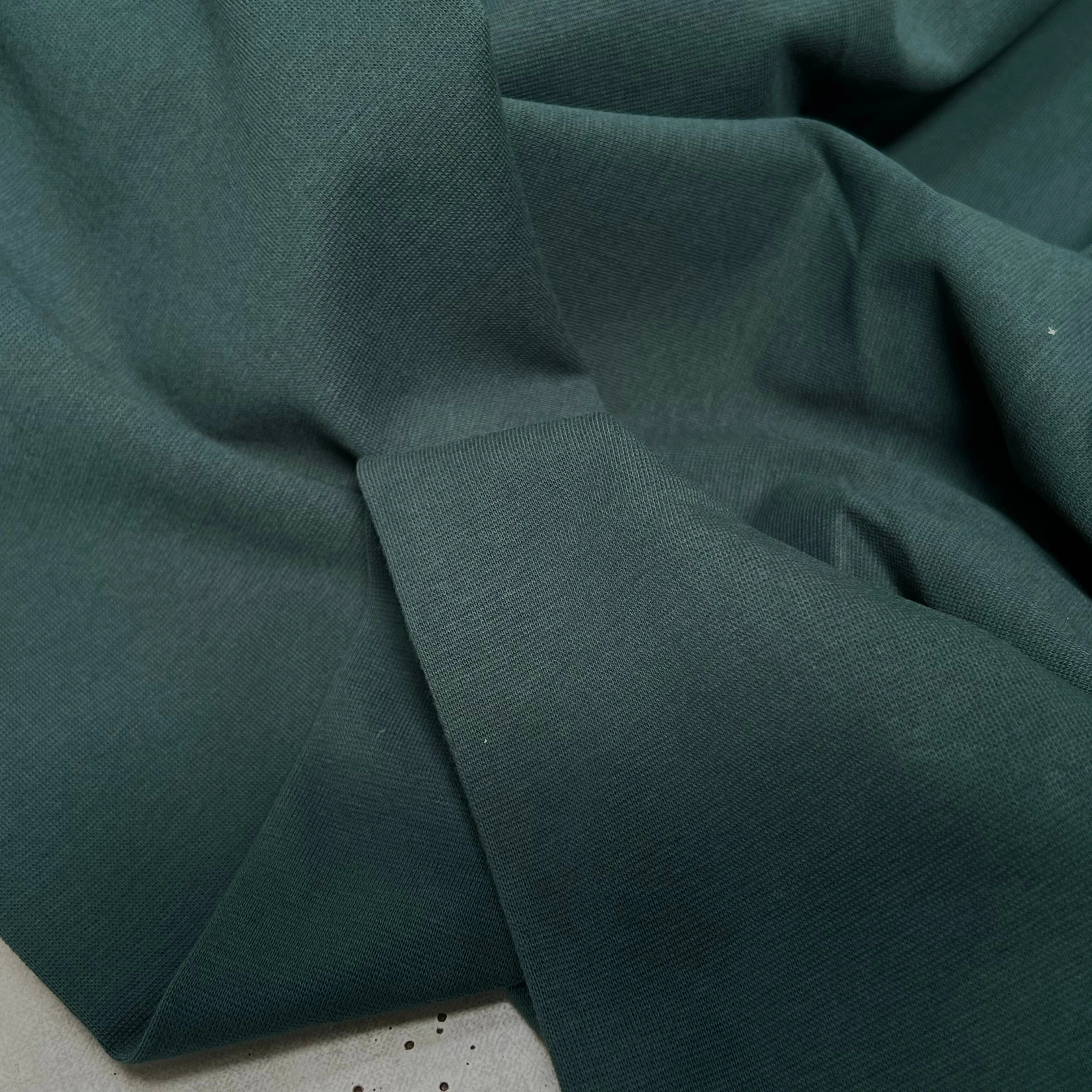 JERSEY COTON 2% ÉLASTHANNE TUBULAIRE 70CM CÔTE 1X1 SAPIN - My Little Coupon