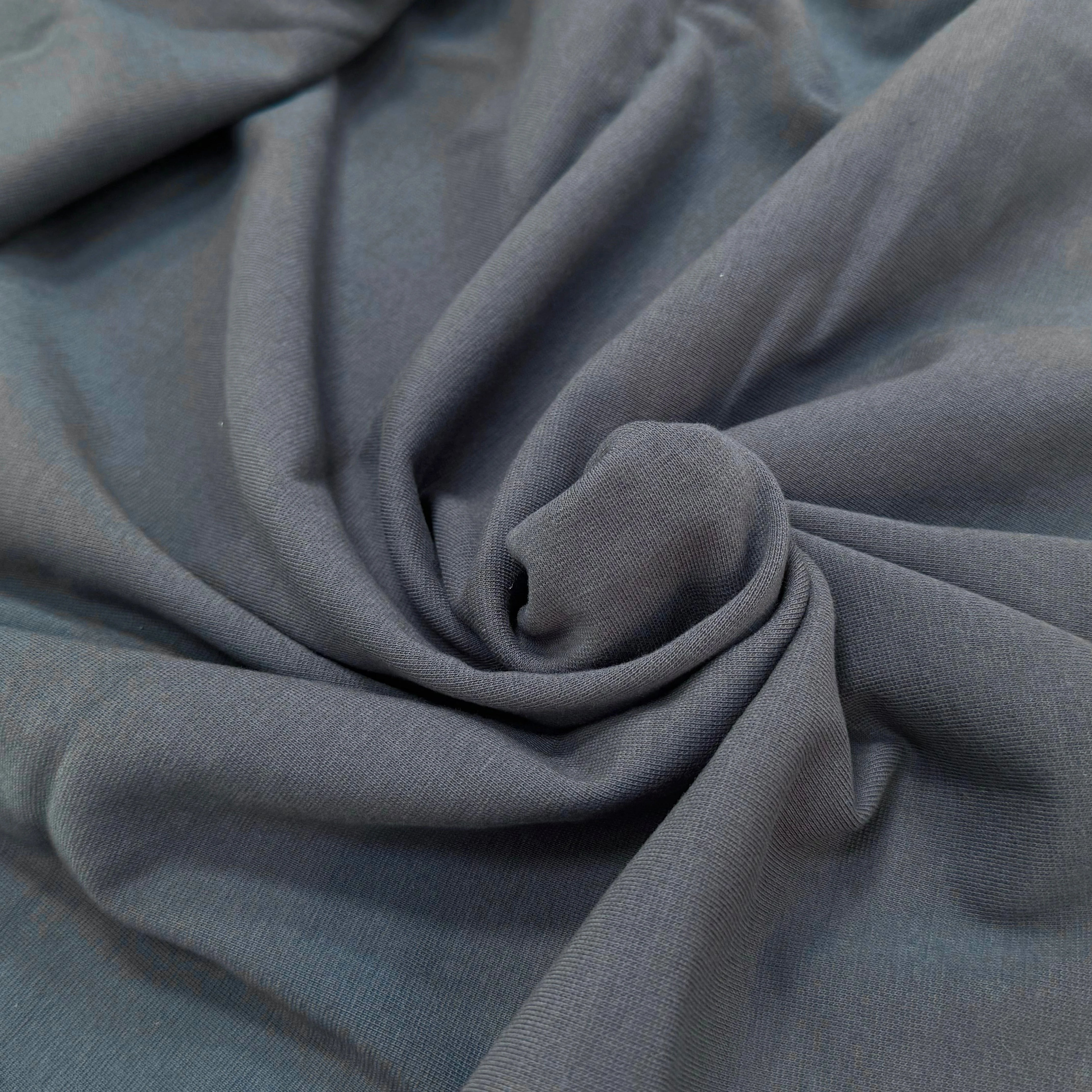JERSEY COTON 2% ÉLASTHANNE TUBULAIRE 70CM CÔTE 1X1 UNI GRIS - My Little Coupon