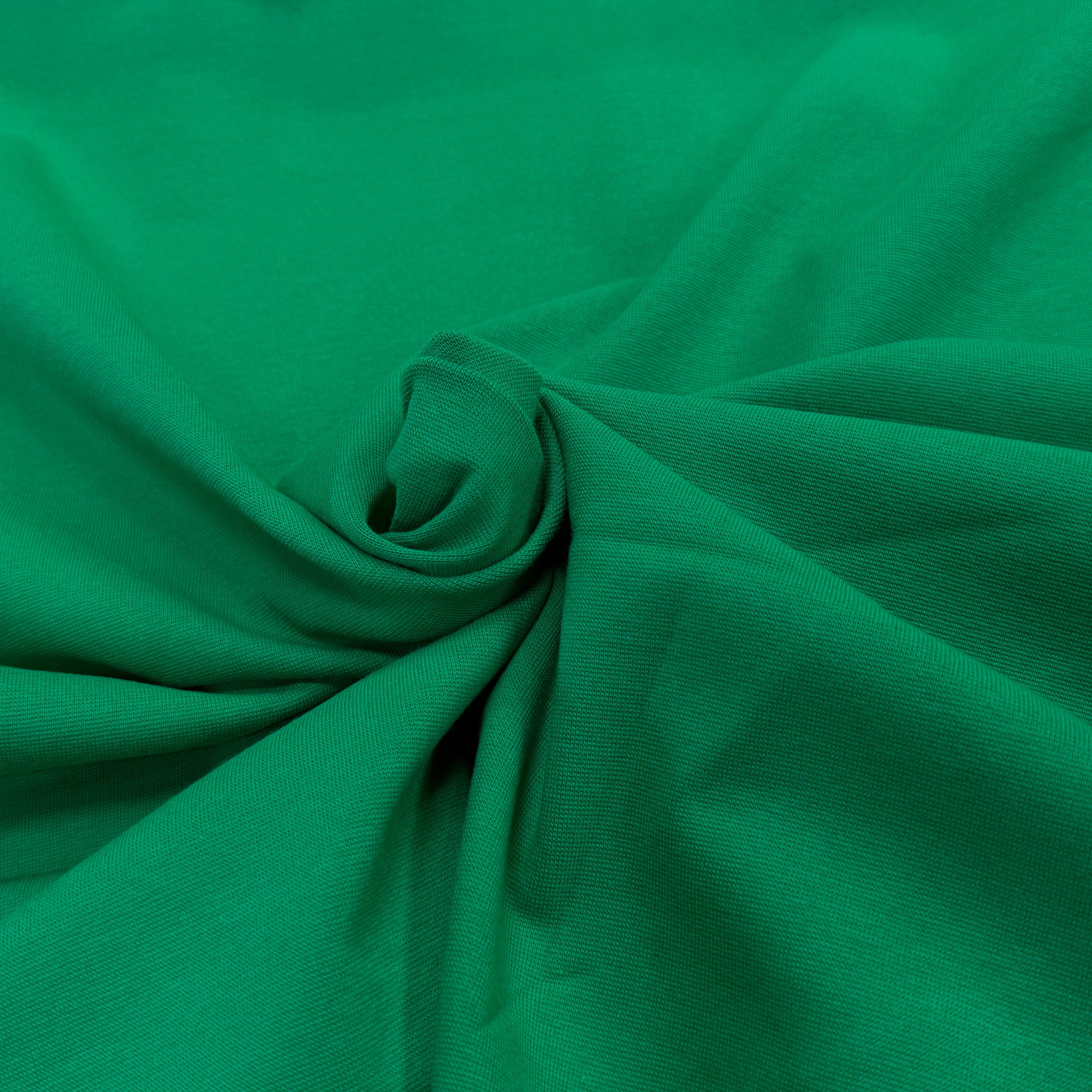 JERSEY COTON 2% ÉLASTHANNE TUBULAIRE 70CM CÔTE 1X1 VERT FOREZ - My Little Coupon