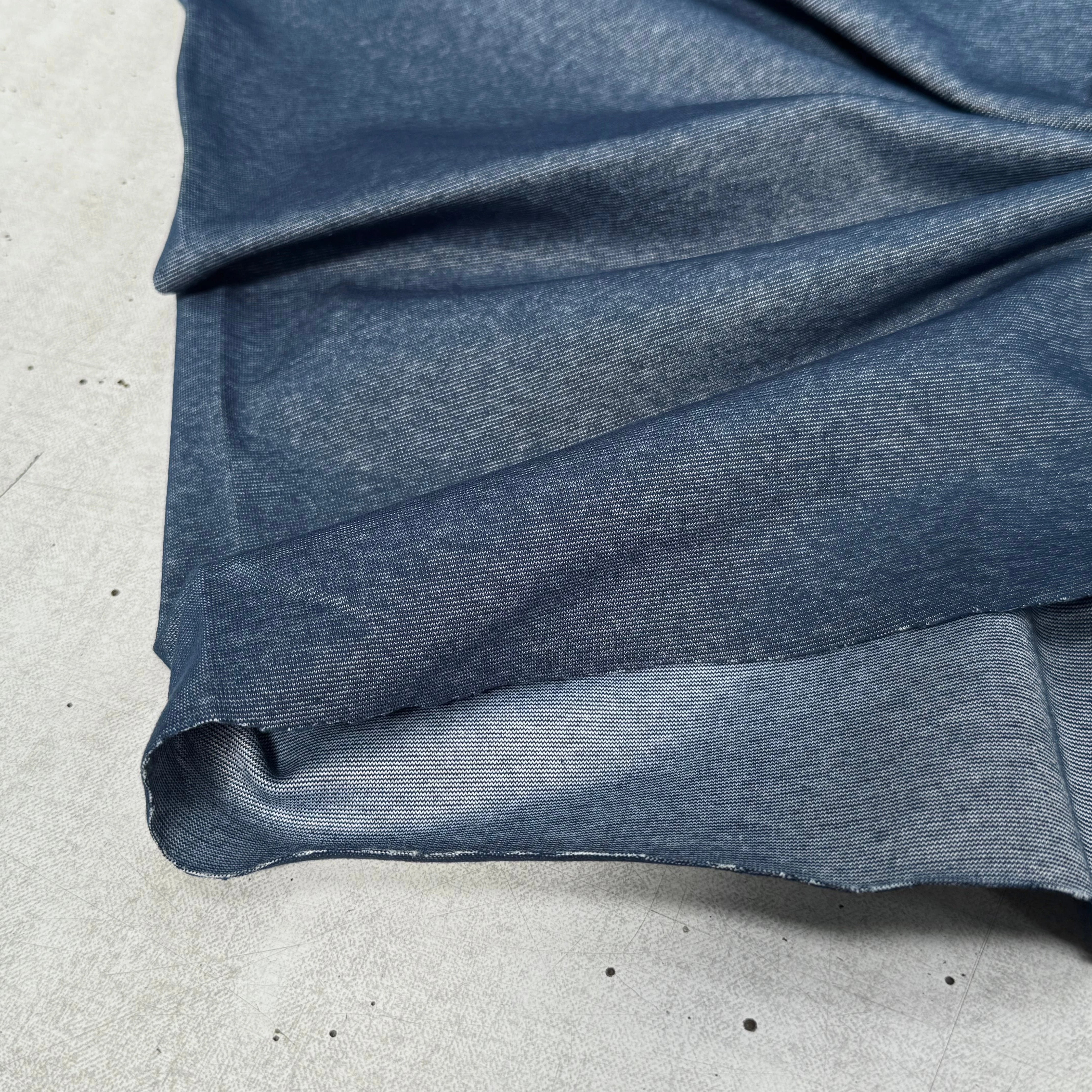 JERSEY COTON 2% ÉLASTHANNE TUBULAIRE 70CM CÔTE 1X1 VICTORY BLUE - My Little Coupon