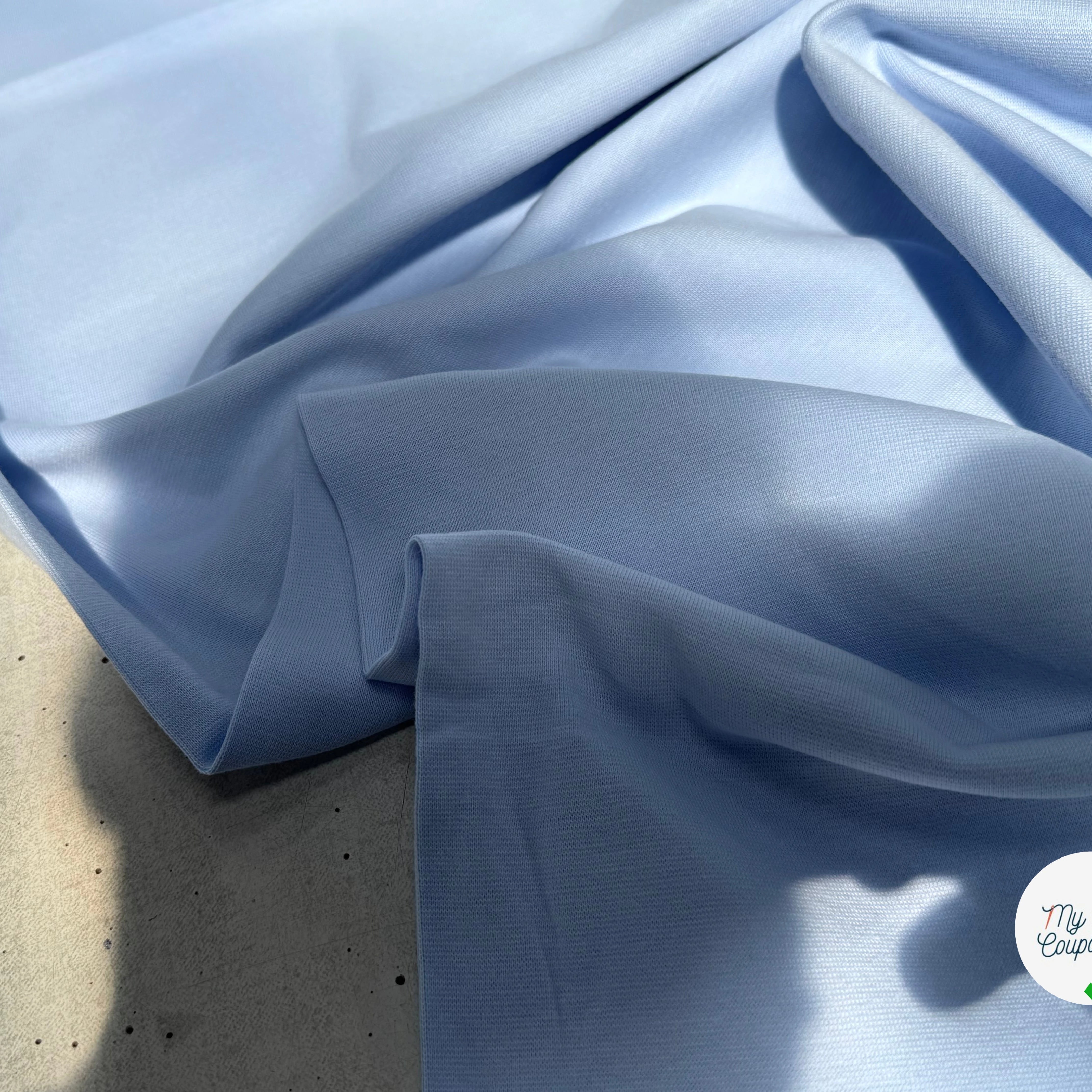 JERSEY COTON 2% ÉLASTHANNE TUBULAIRE 70CM CÔTE 1X1 WINDSURFER - My Little Coupon