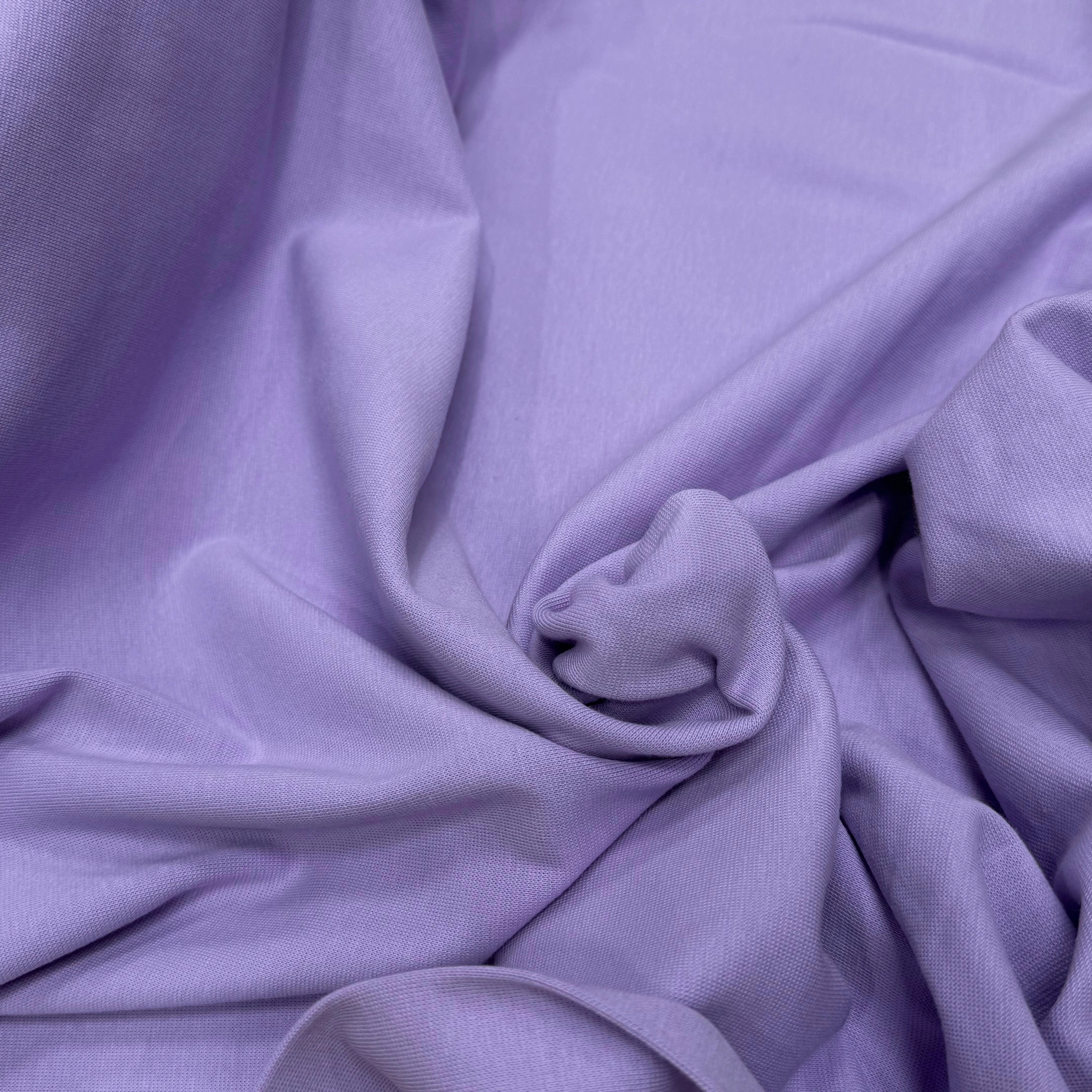 JERSEY COTON 2% ÉLASTHANNE TUBULAIRE 70CM PURPLE ROSE CÔTE 1X1 - My Little Coupon