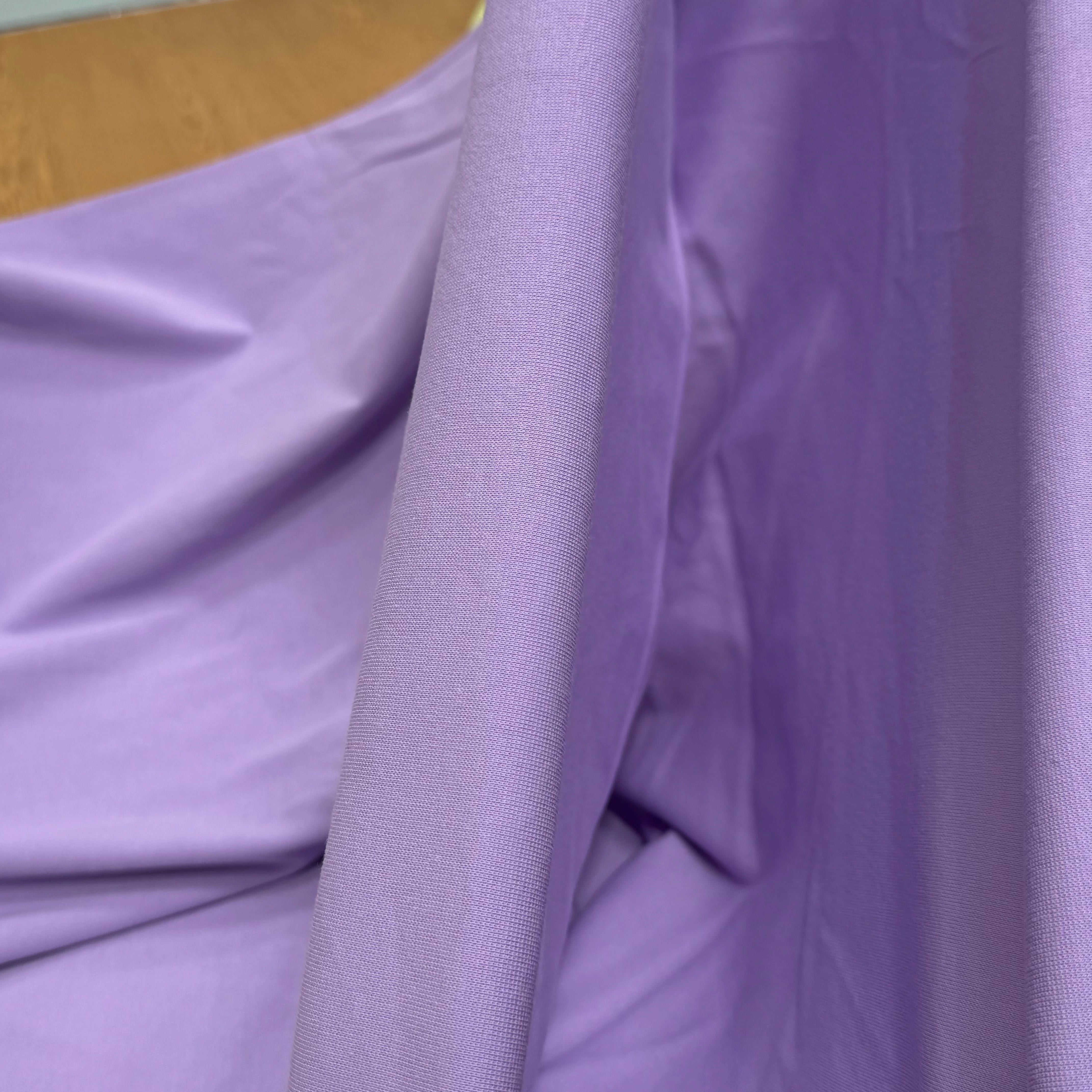 JERSEY COTON 2% ÉLASTHANNE TUBULAIRE 70CM PURPLE ROSE CÔTE 1X1 - My Little Coupon