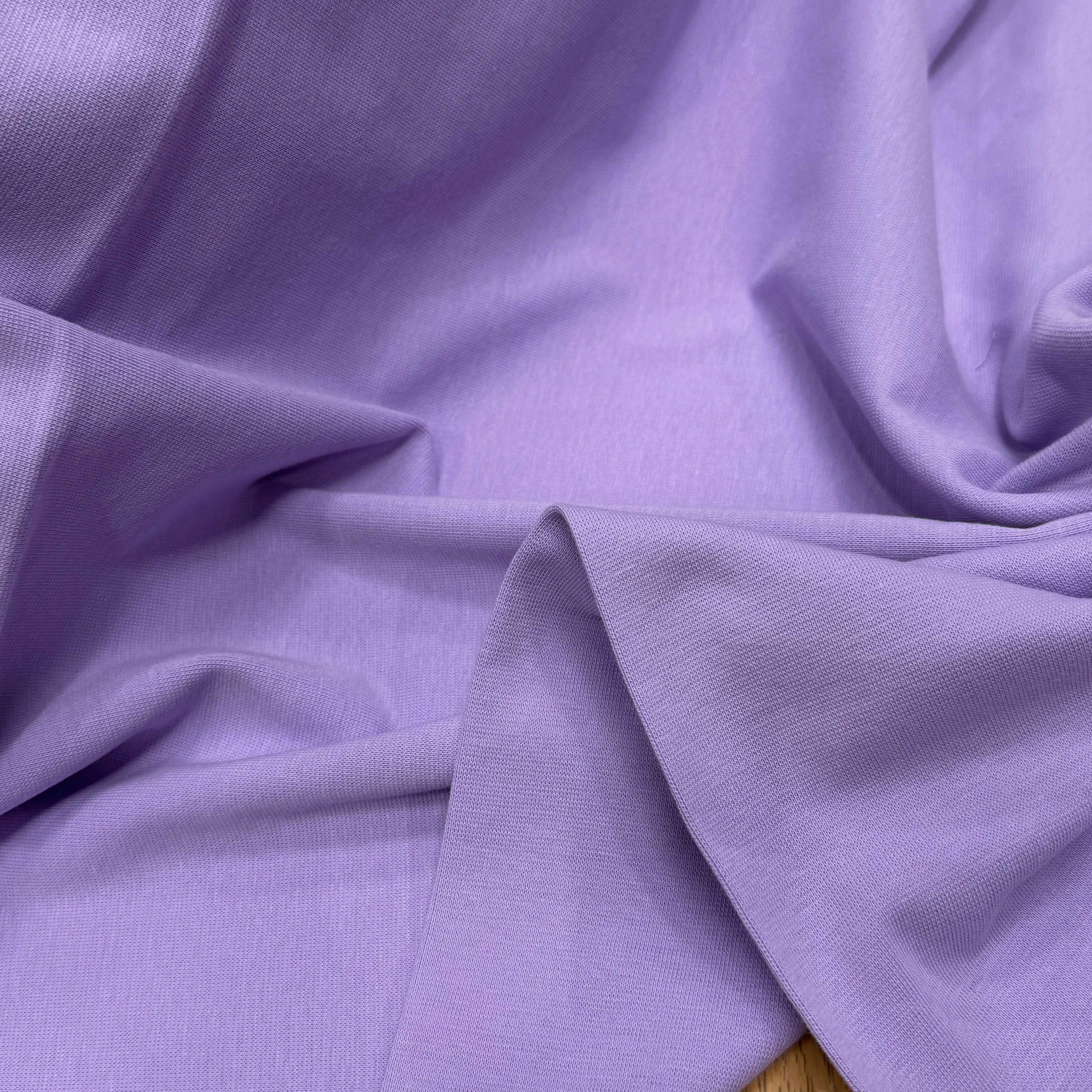 JERSEY COTON 2% ÉLASTHANNE TUBULAIRE 70CM PURPLE ROSE CÔTE 1X1 - My Little Coupon