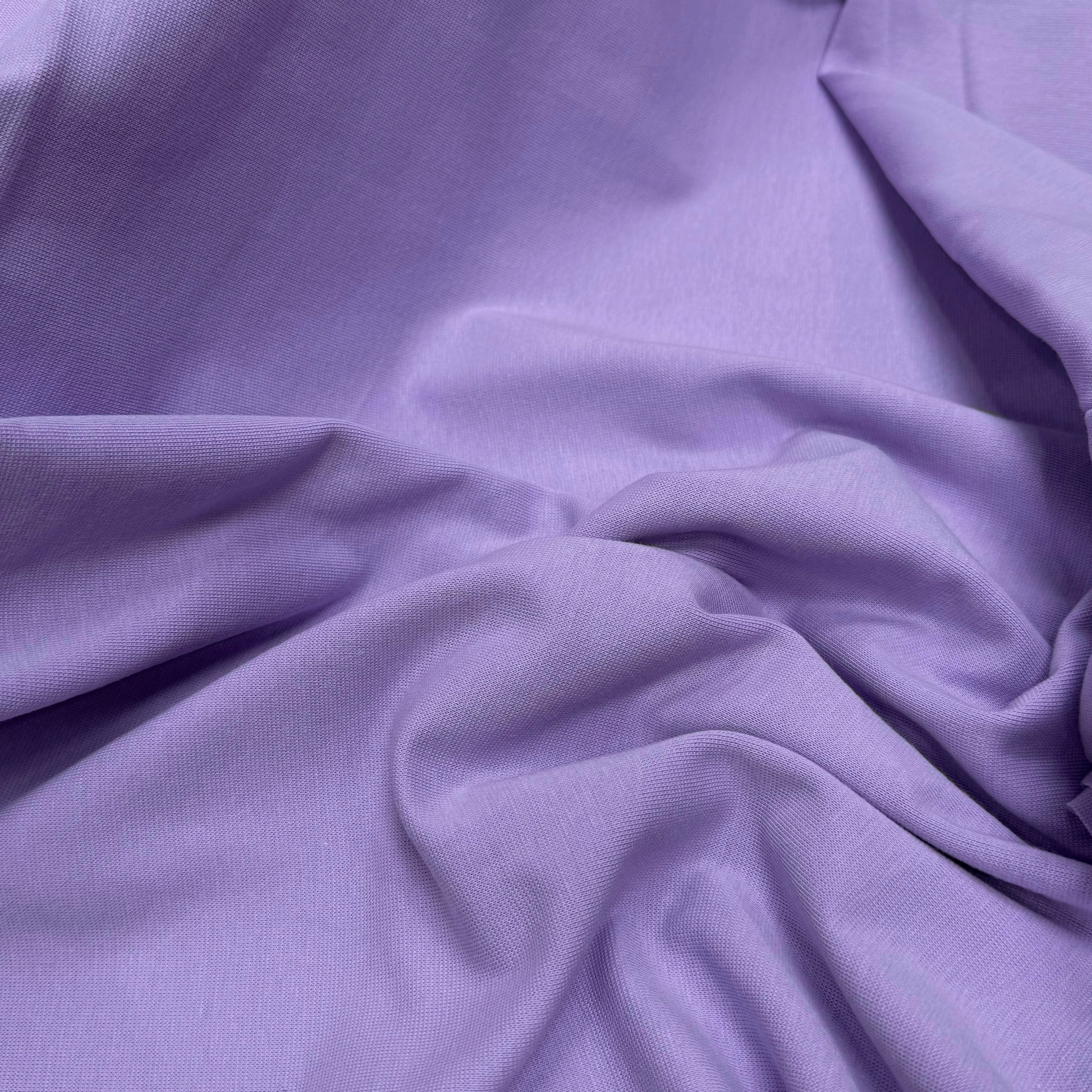 JERSEY COTON 2% ÉLASTHANNE TUBULAIRE 70CM PURPLE ROSE CÔTE 1X1 - My Little Coupon