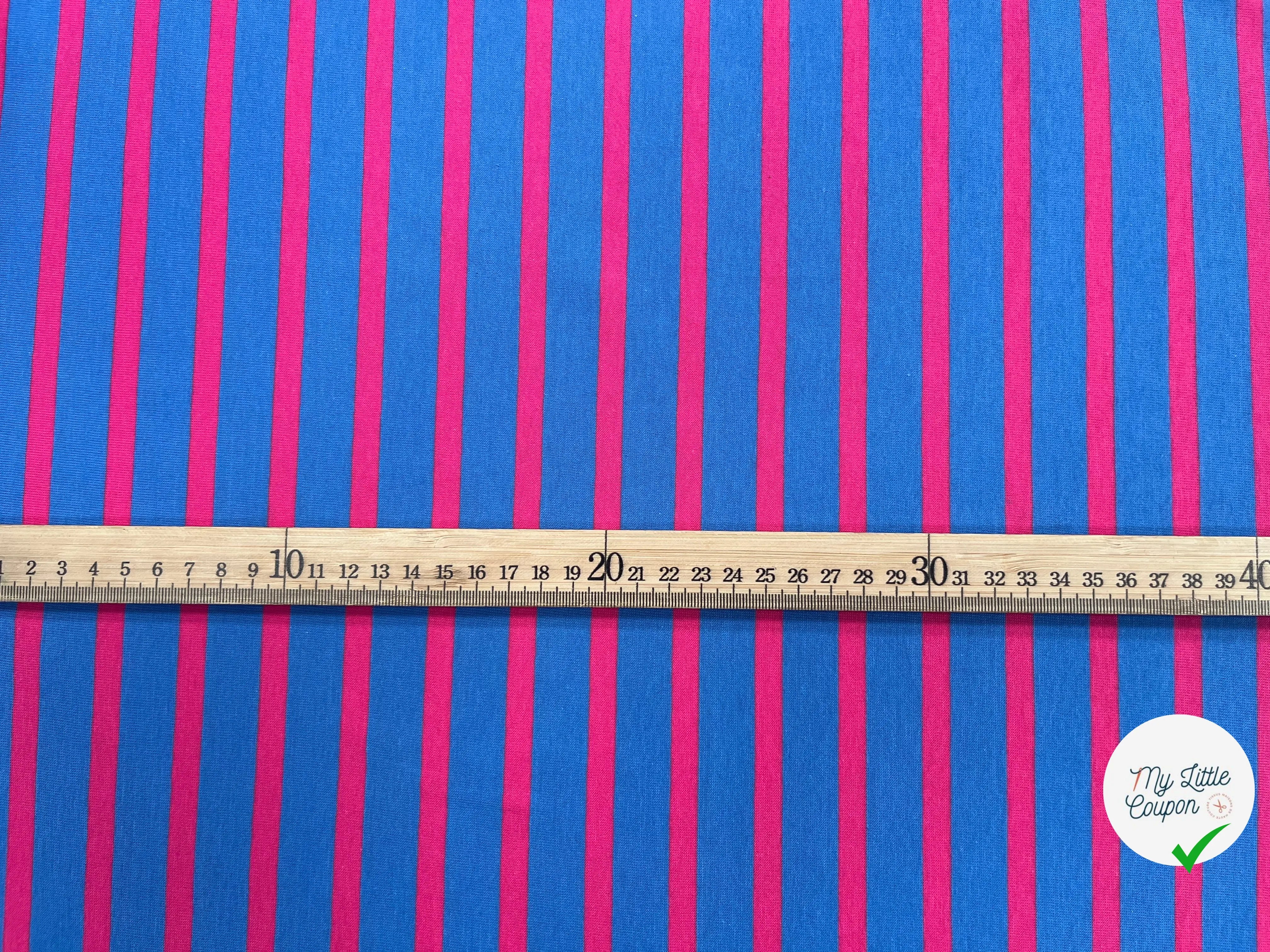 JERSEY COTON MARINIÈRE RIVIERA PIVOINE MADE IN FRANCE - My Little Coupon