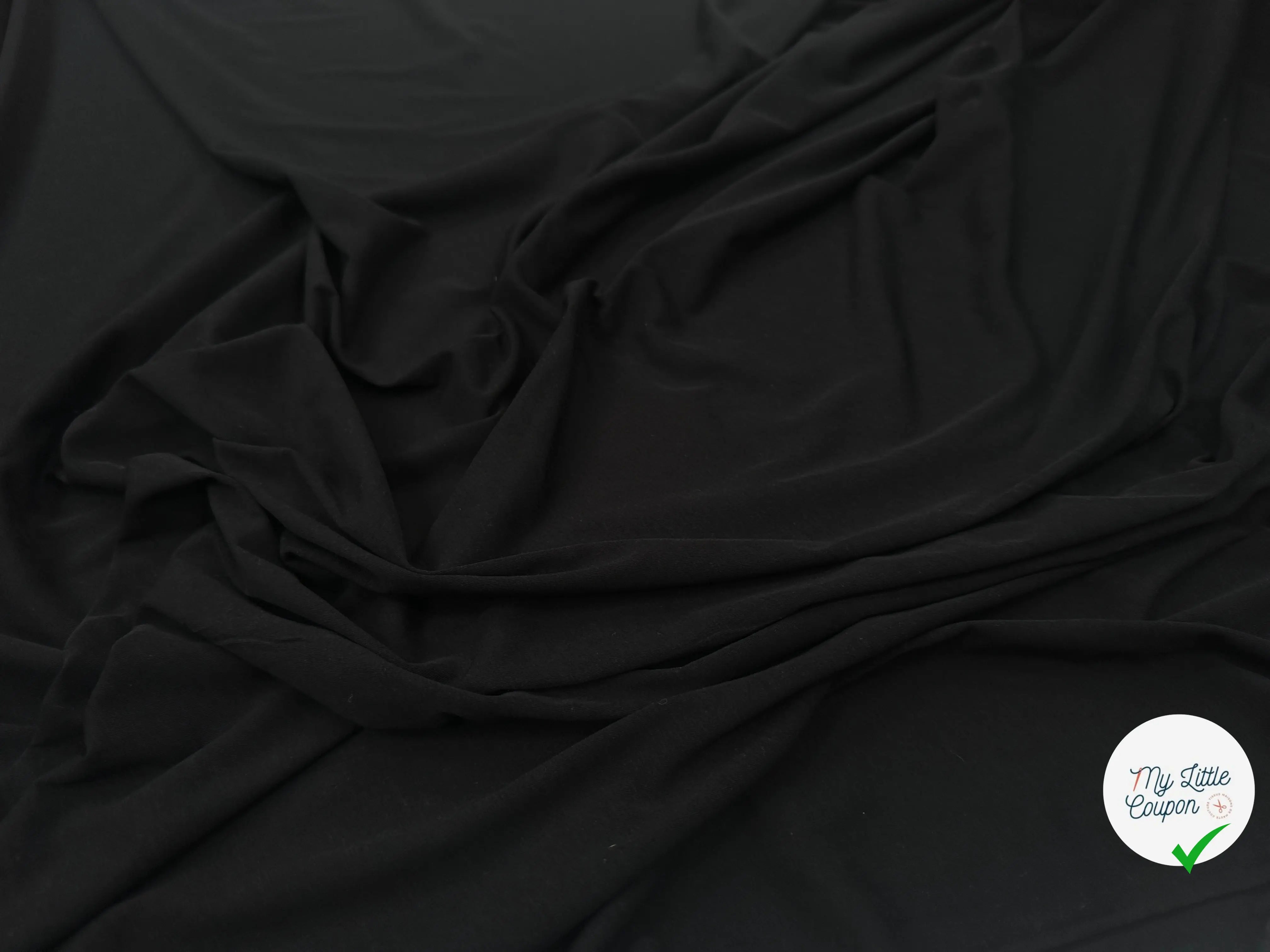 JERSEY COTON NOIR TOUCHER TRES DOUX MSO
