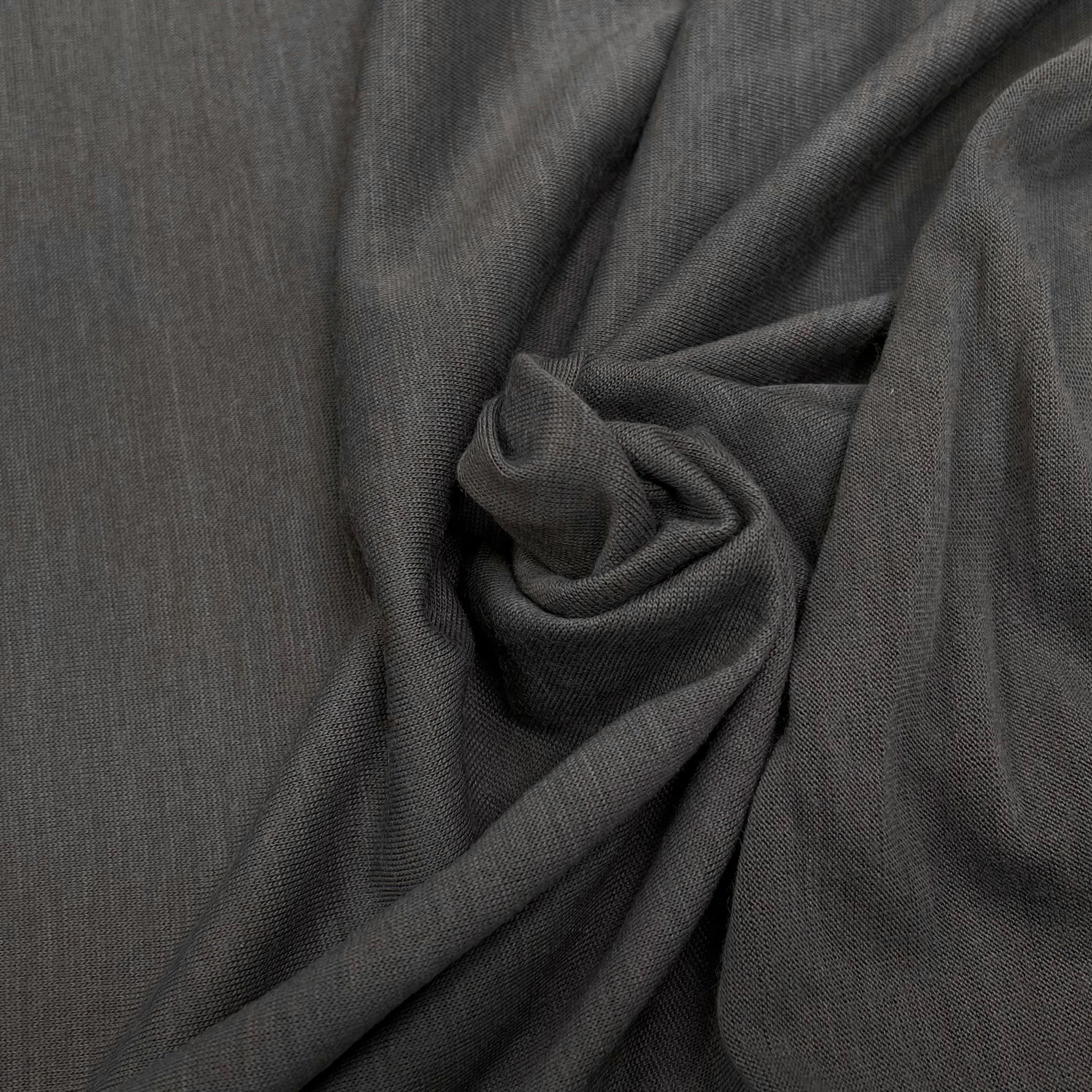 JERSEY COTON VISCOSE 55% COTON ULTRA STRETCH GRIS MARRON - My Little Coupon