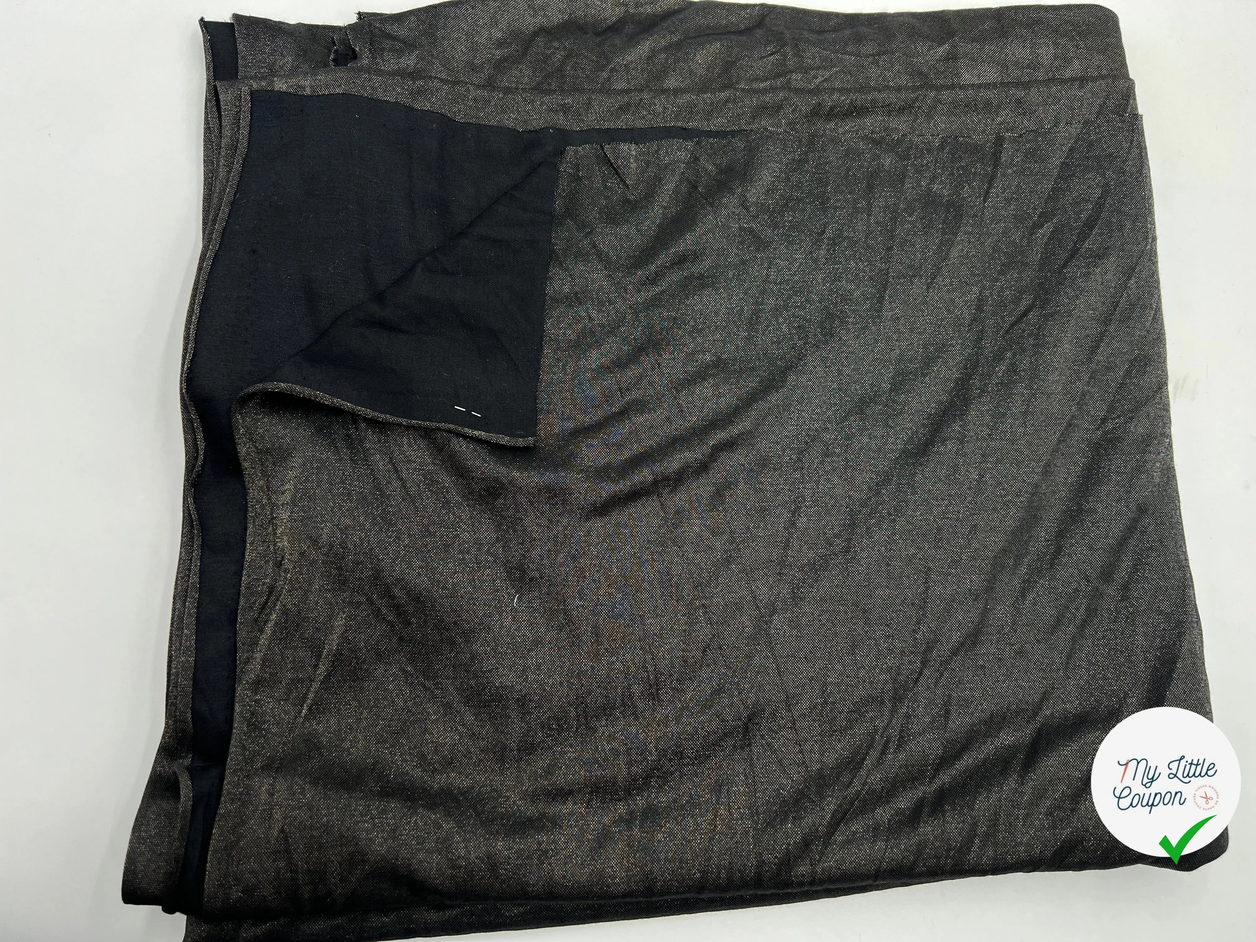 JERSEY COUTURE TRÈS FLUIDE NOIR MÉTALLISÉ GOLD - coupon de tissu de 3 mètres - My Little Coupon - tissu - coudre