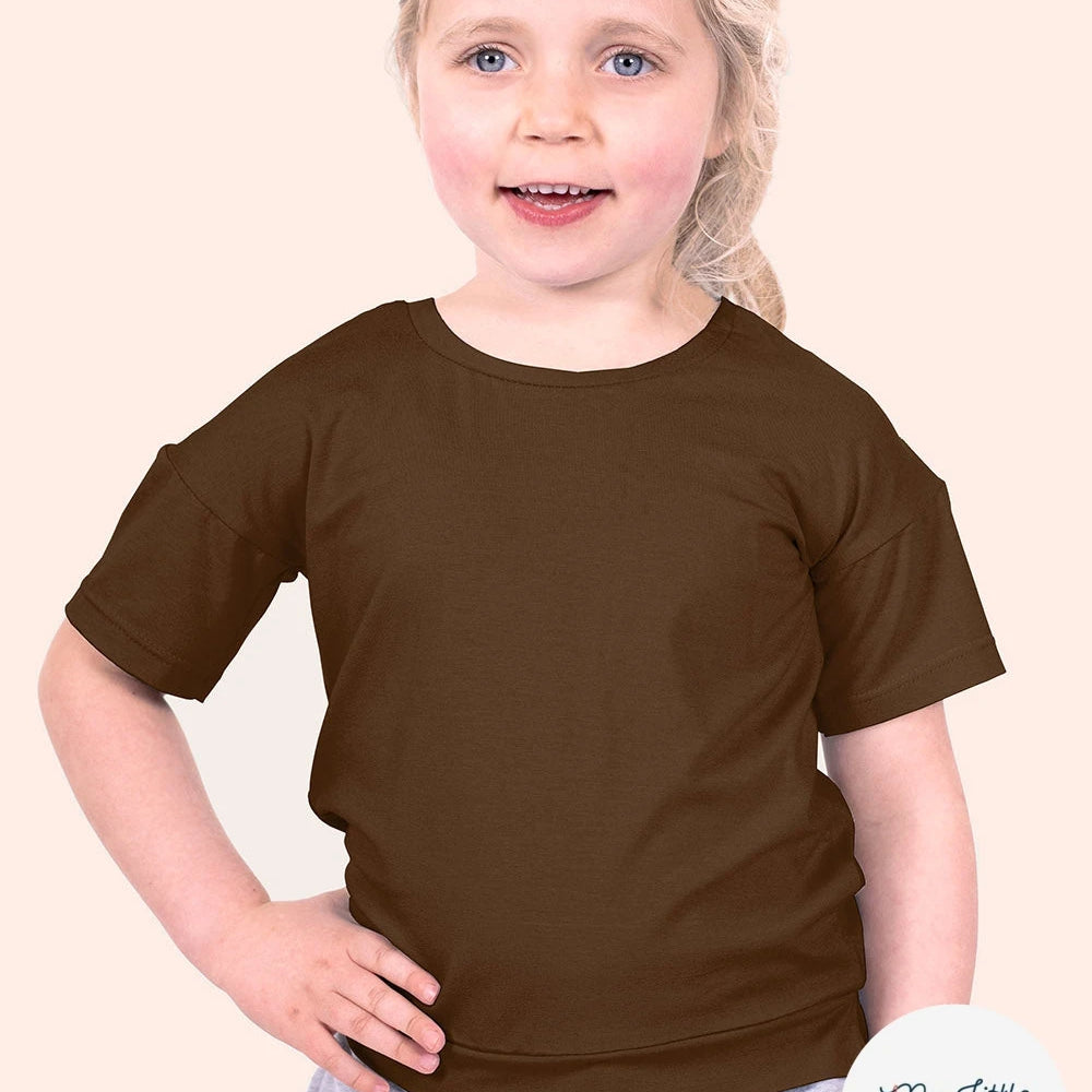 JERSEY DE COTON BELLE TENUE MARRON - My Little Coupon
