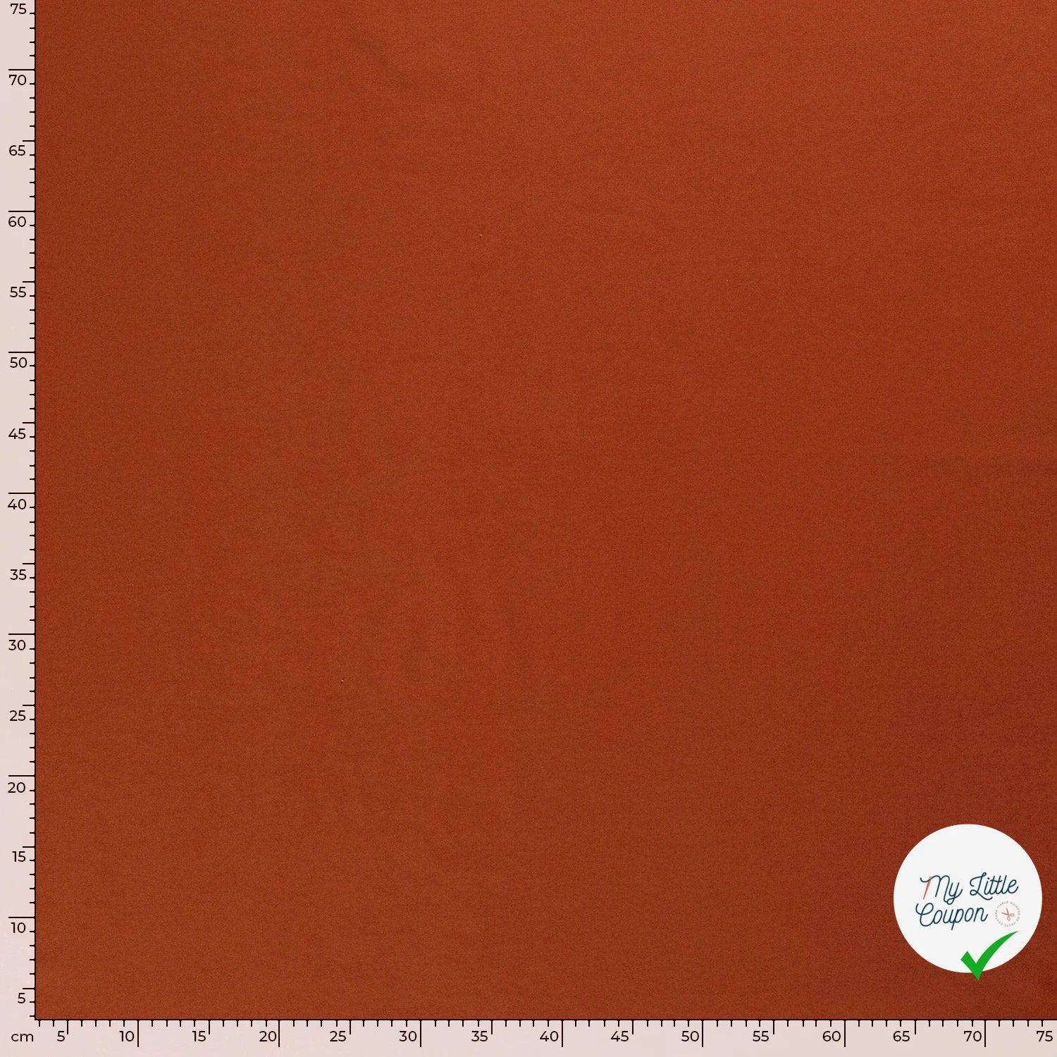 JERSEY DE COTON BELLE TENUE UNICOLORE BRIQUE - My Little Coupon