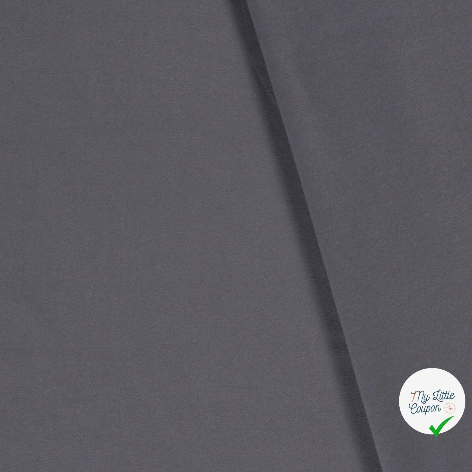 JERSEY DE COTON BELLE TENUE UNICOLORE GRIS FONCÉ - My Little Coupon