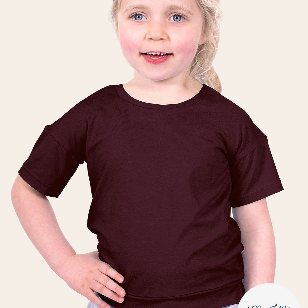 JERSEY DE COTON BELLE TENUE UNICOLORE VIN - My Little Coupon