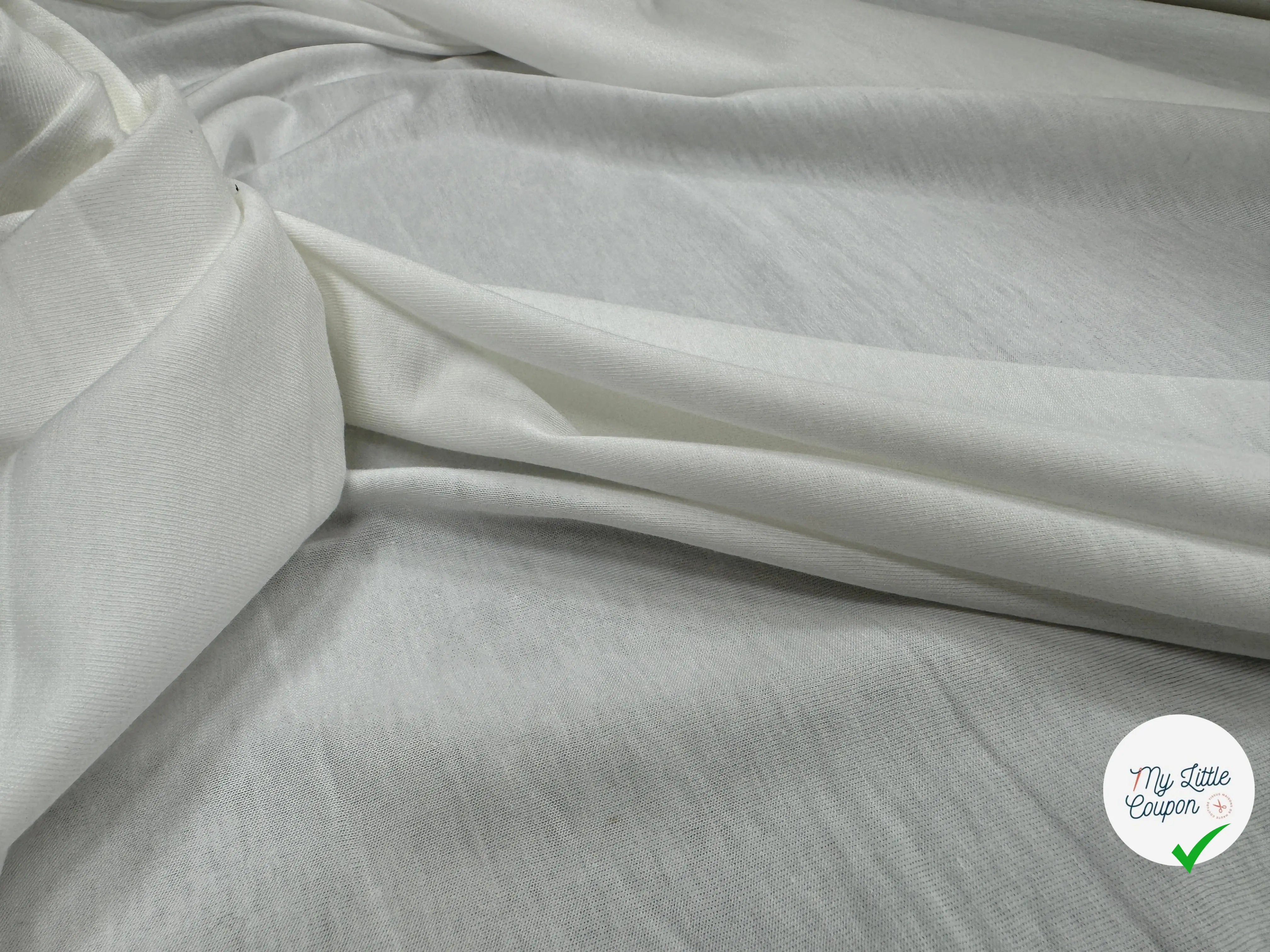 JERSEY DE COTON BLANC 180CM - My Little Coupon