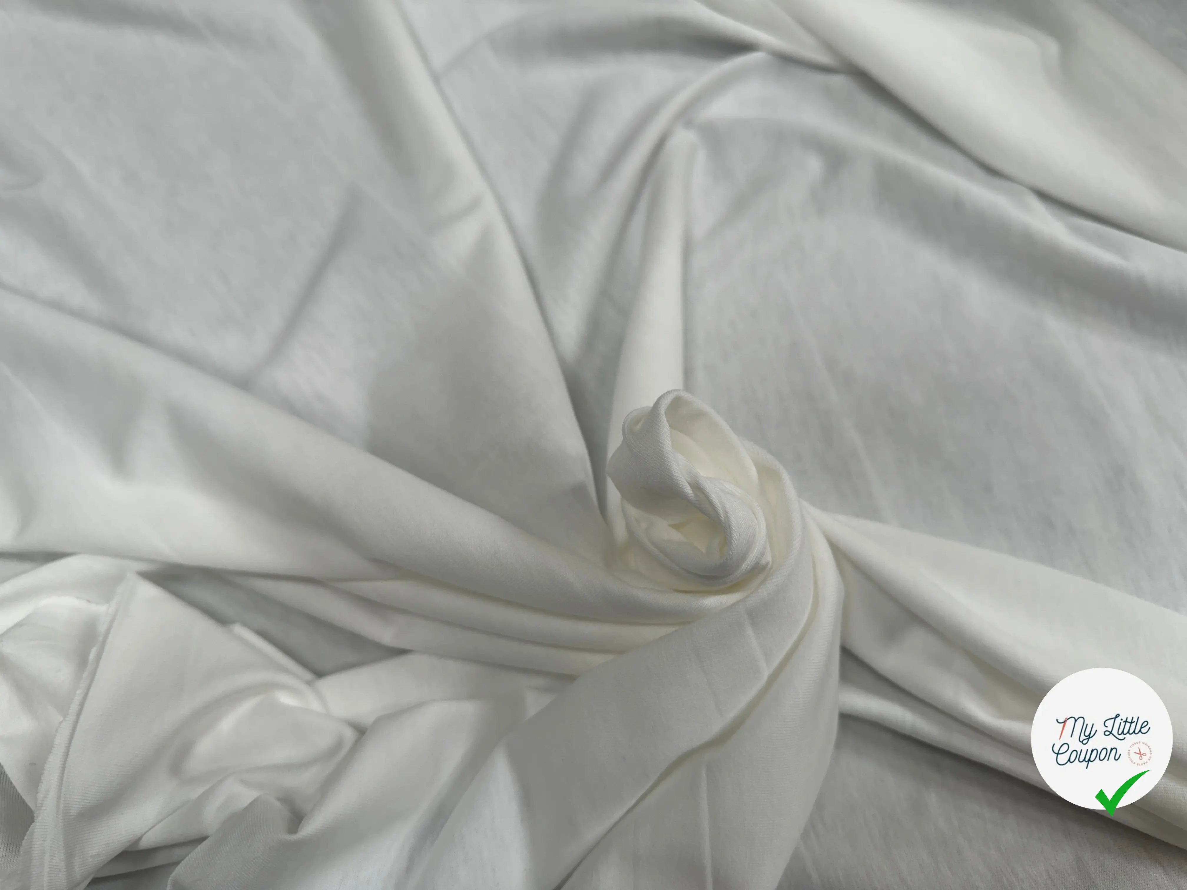JERSEY DE COTON BLANC 180CM - My Little Coupon