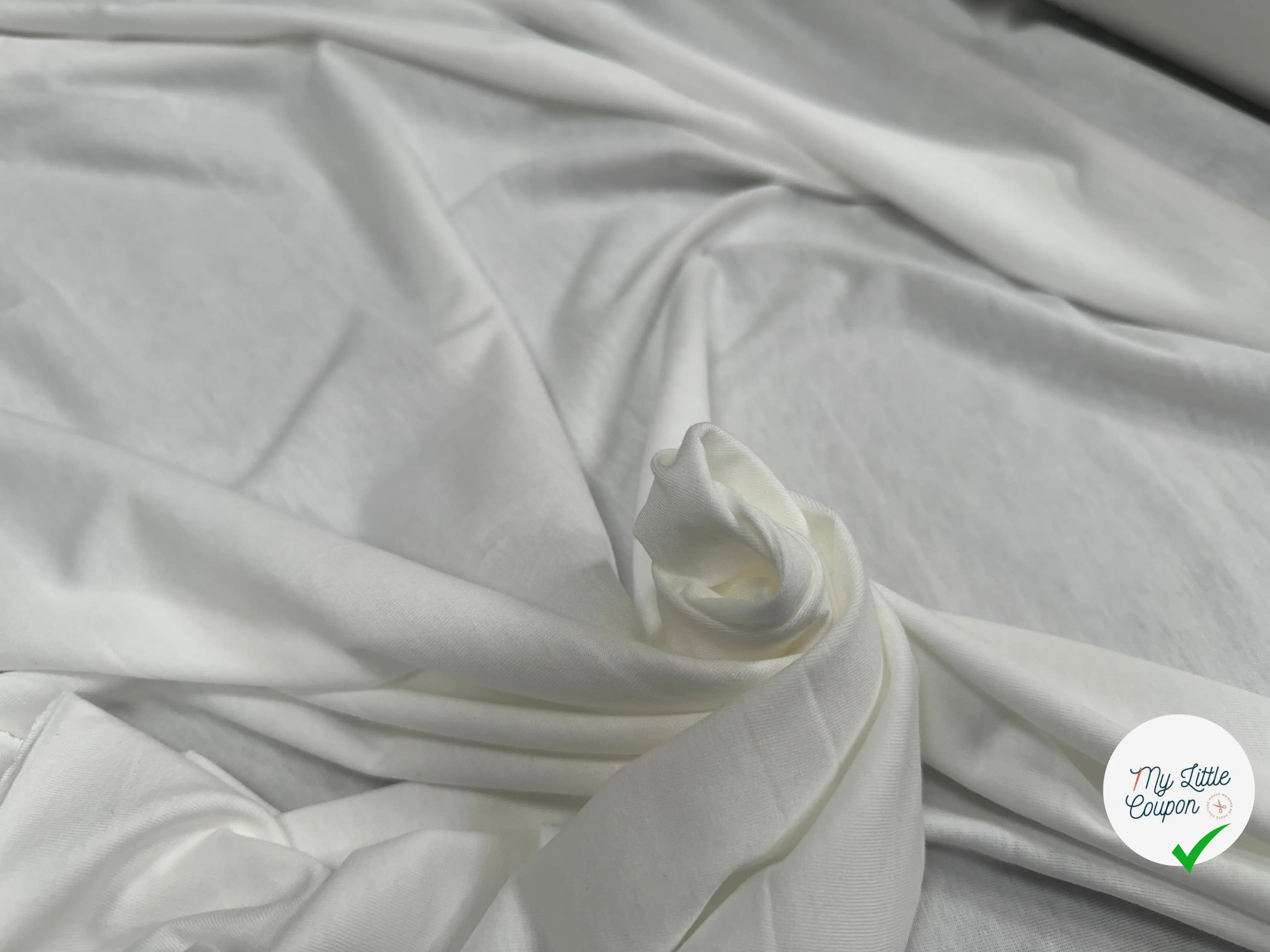 JERSEY DE COTON BLANC 180CM - My Little Coupon