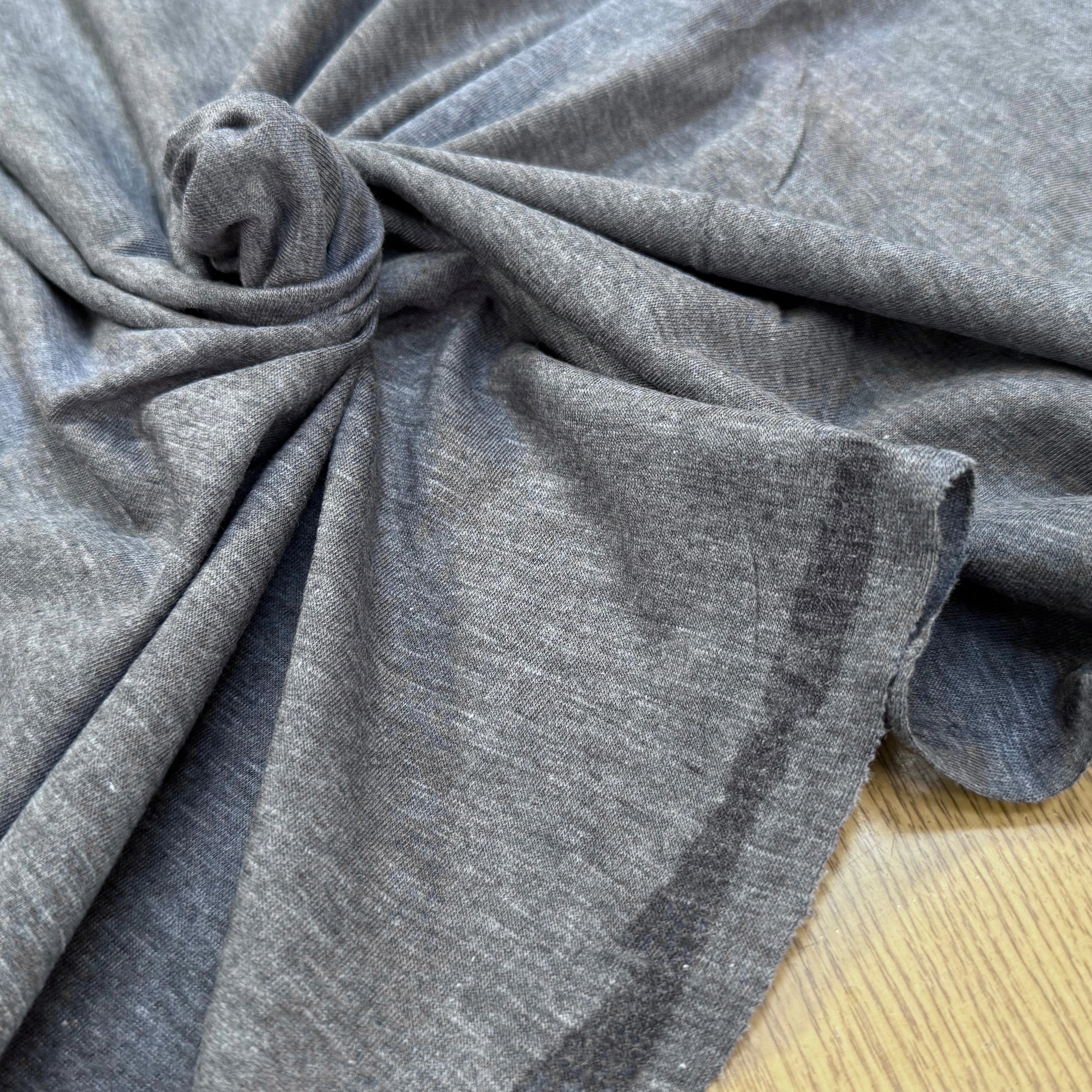 JERSEY DE COTON DOUX GRIS FONCÉ - My Little Coupon