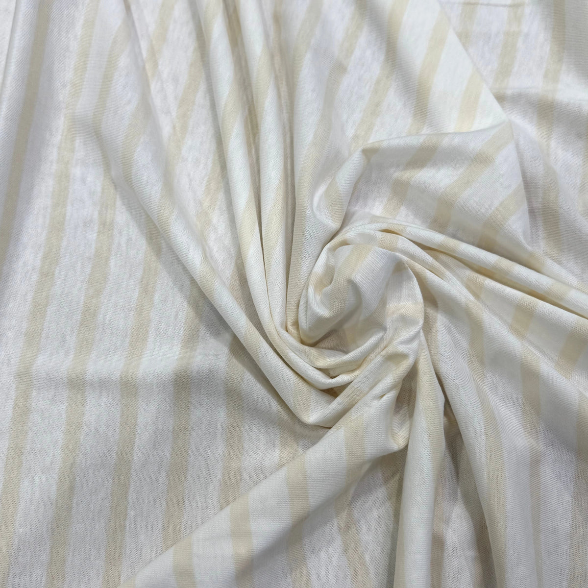 JERSEY DE COTON DOUX STRETCH RAYURES NEIGE ET ÉCRU FABRICATION RÉGION DE TROYES 🇫🇷 - My Little Coupon