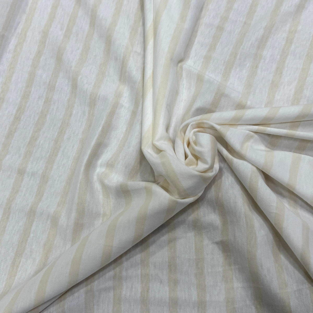 JERSEY DE COTON DOUX STRETCH RAYURES NEIGE ET ÉCRU FABRICATION RÉGION DE TROYES 🇫🇷 - My Little Coupon