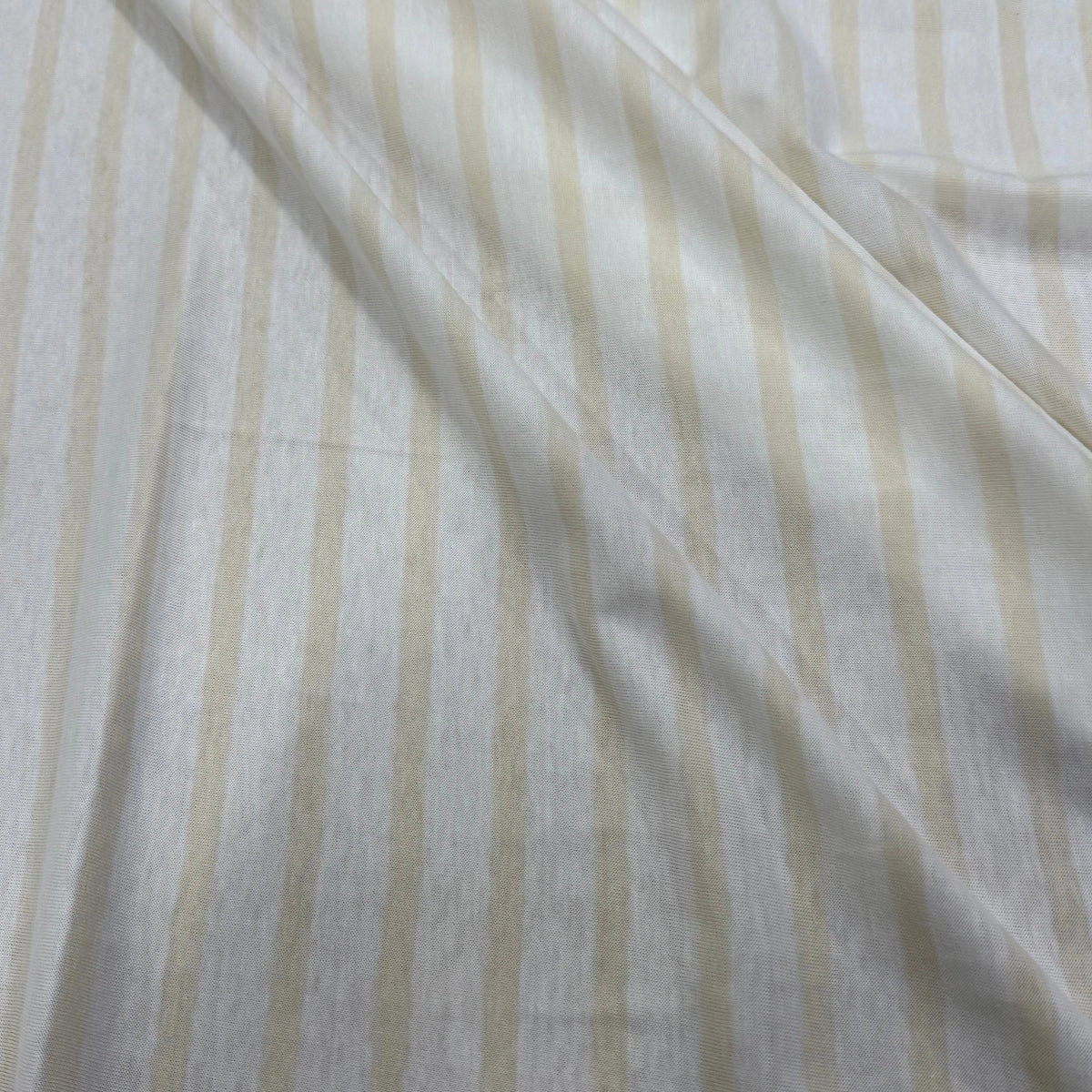 JERSEY DE COTON DOUX STRETCH RAYURES NEIGE ET ÉCRU FABRICATION RÉGION DE TROYES 🇫🇷 - My Little Coupon