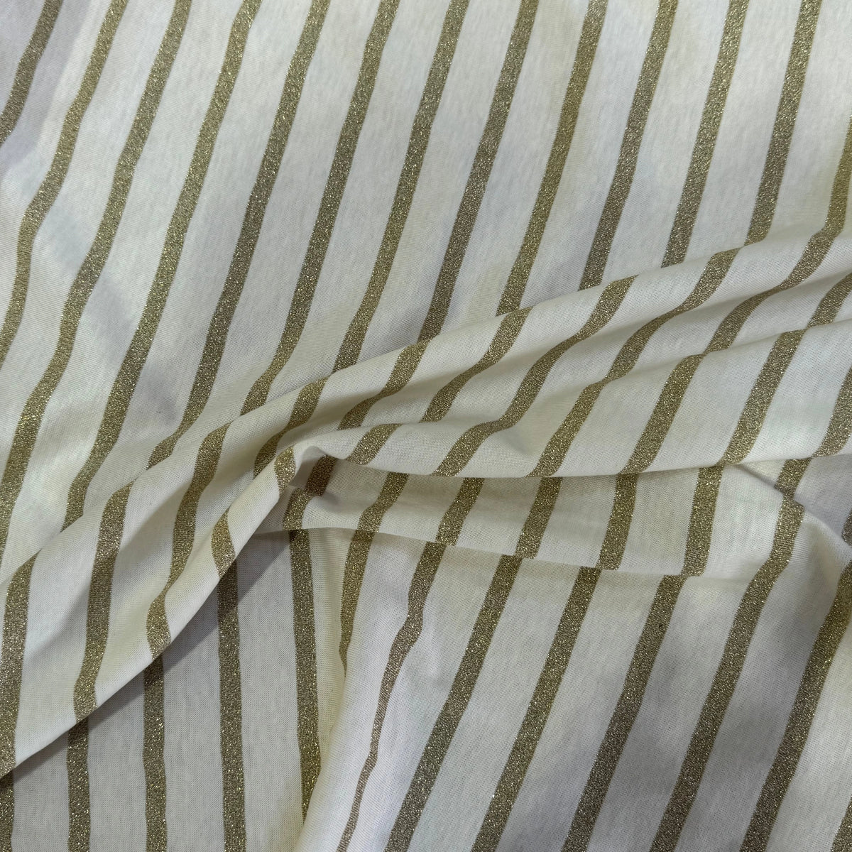 JERSEY DE COTON ÉCRU RAYURES BRILLANTINE BEIGE KAKI FABRICATION RÉGION DE TROYES 🇫🇷 - My Little Coupon